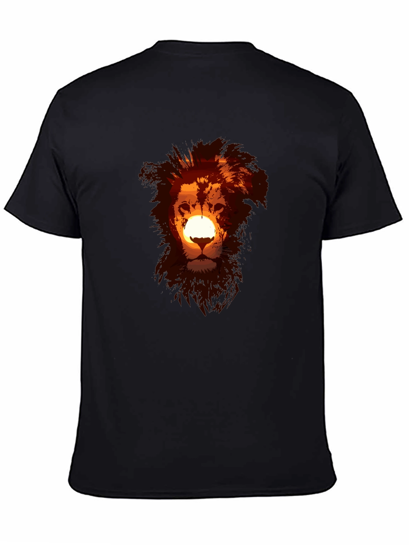 Lion Sunset Graphic Tee - Soft Cotton Blend