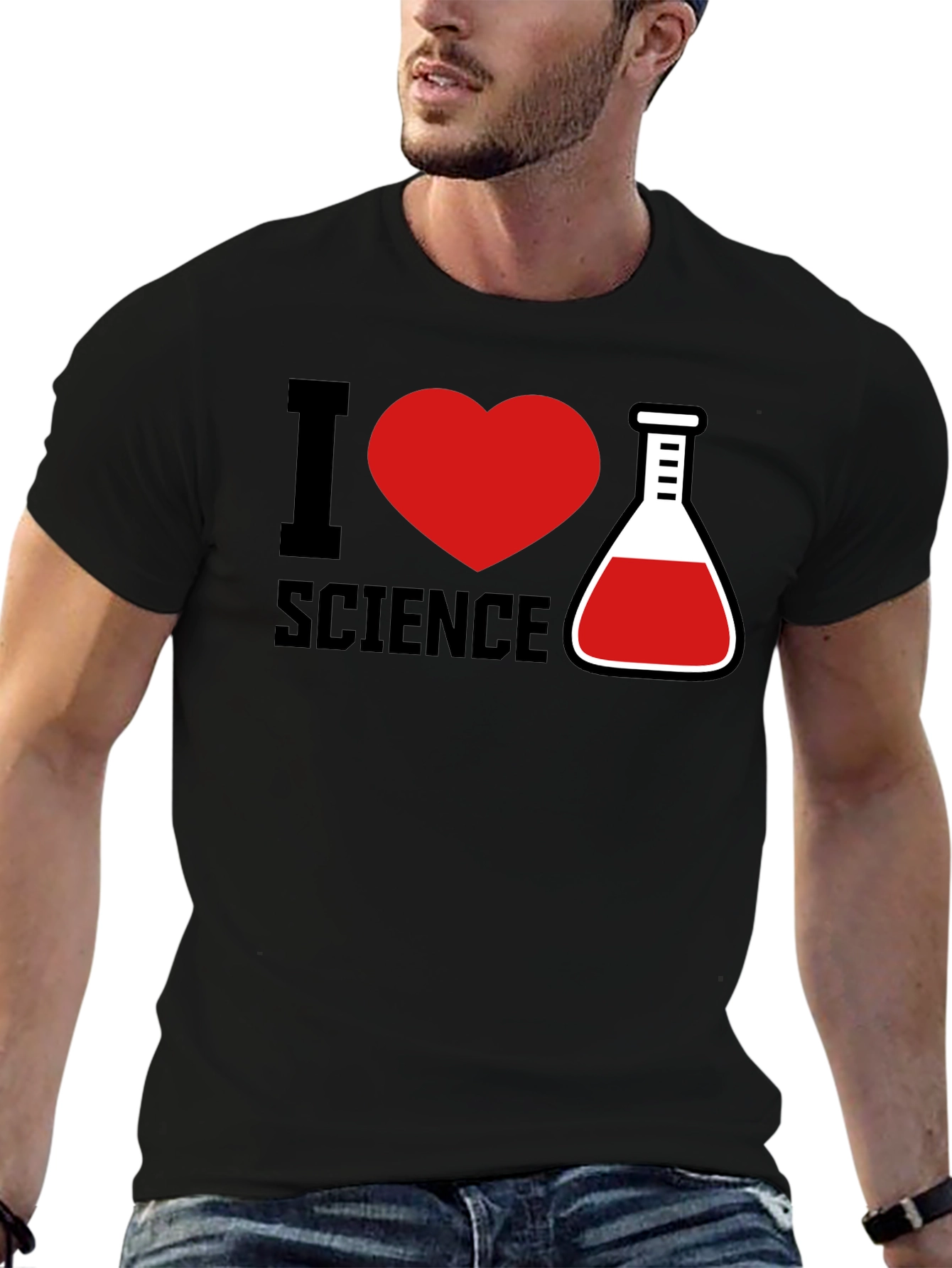 I Love Science T-Shirt Lab Beaker Graphic Tee