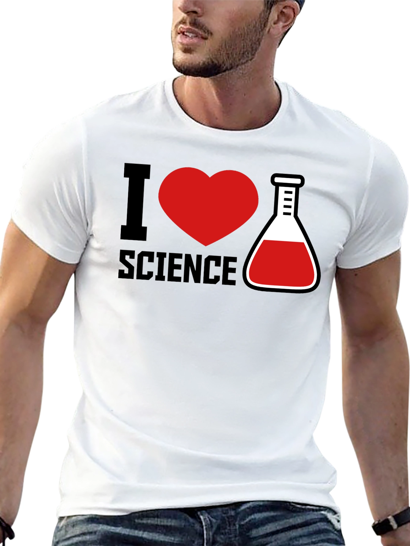 I Love Science T-Shirt Lab Beaker Graphic Tee