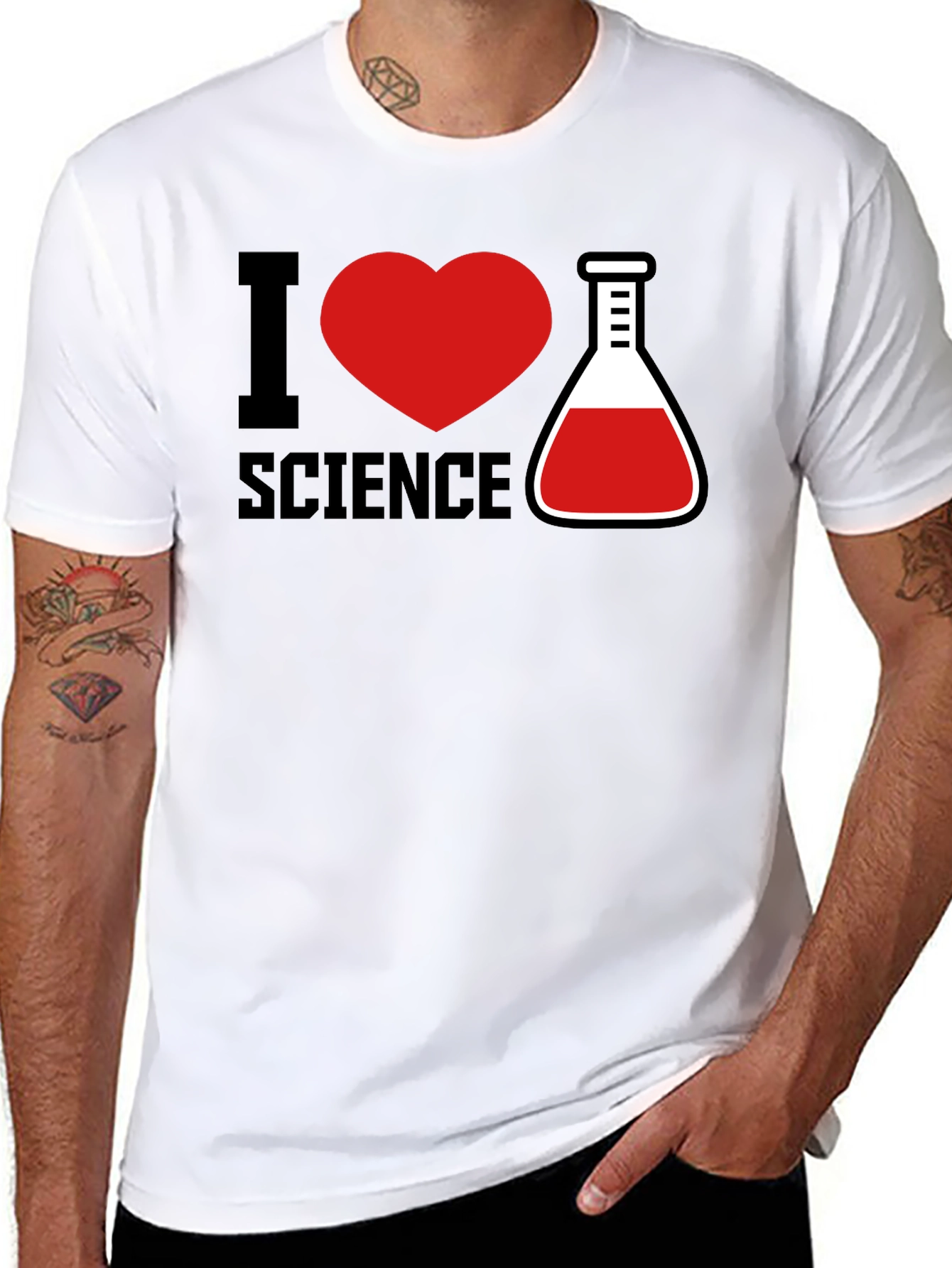 I Love Science T-Shirt Lab Beaker Graphic Tee