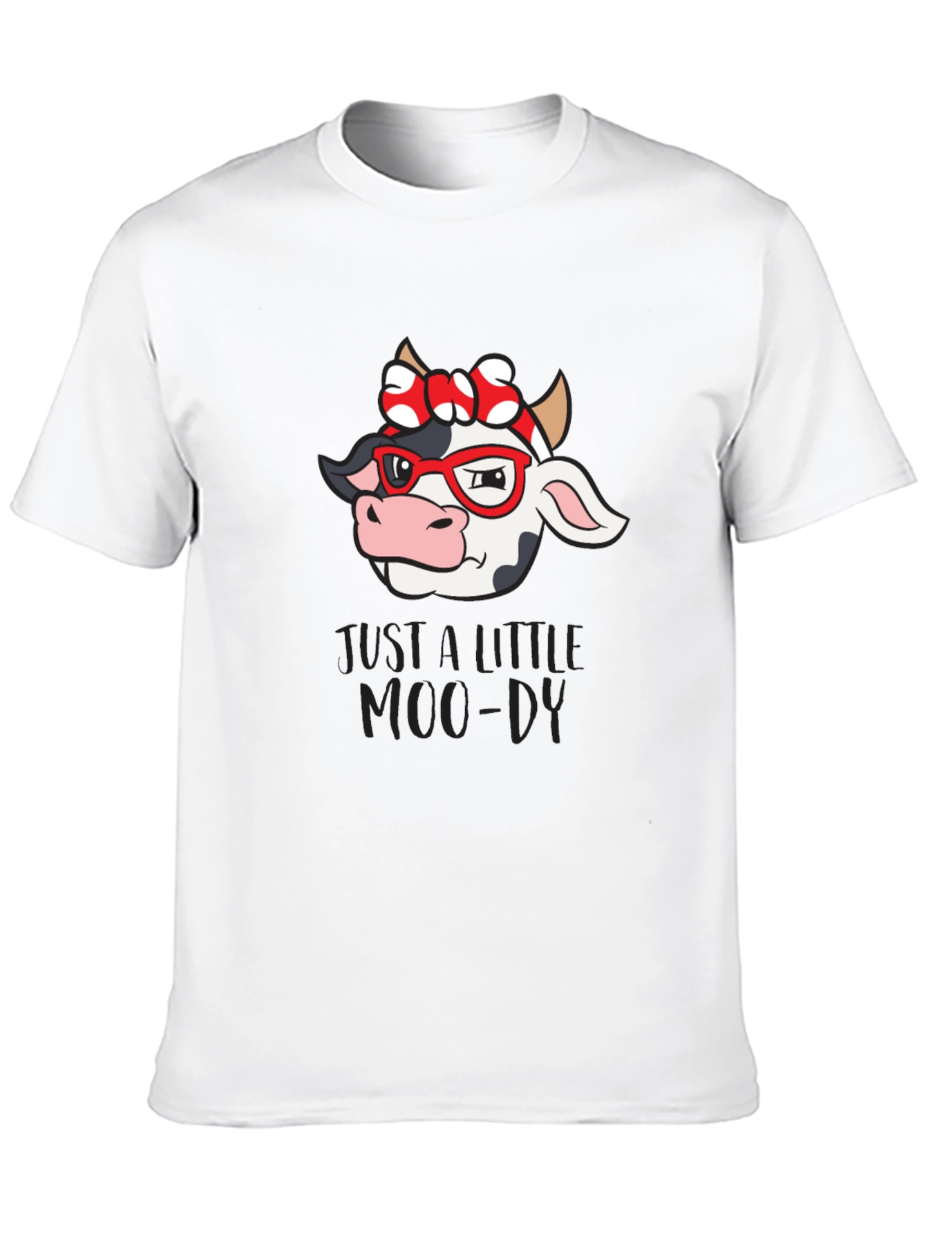 Just a Little Moo-dy Cow Graphic Tee