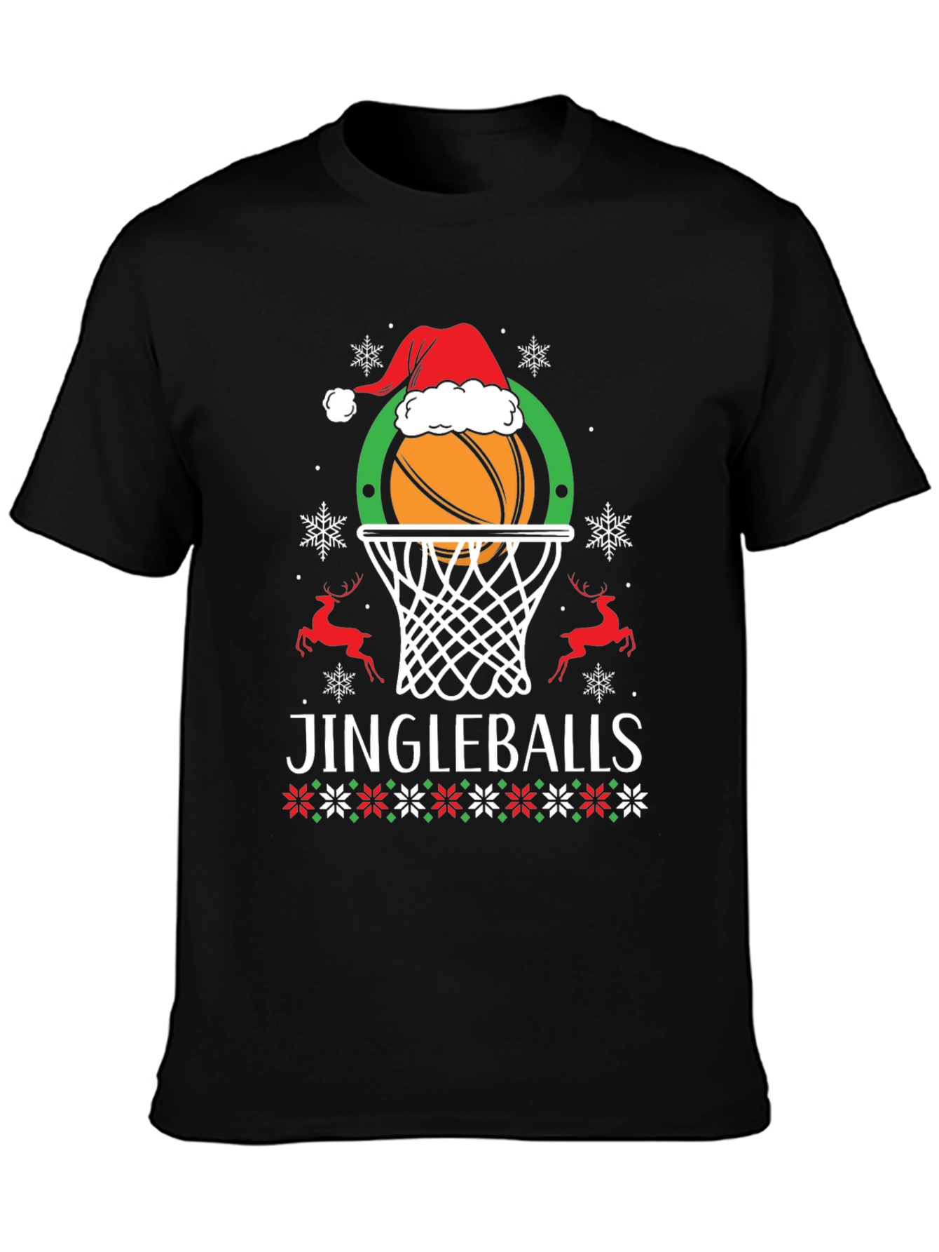 Jingleballs Basketball Christmas Graphic Tee