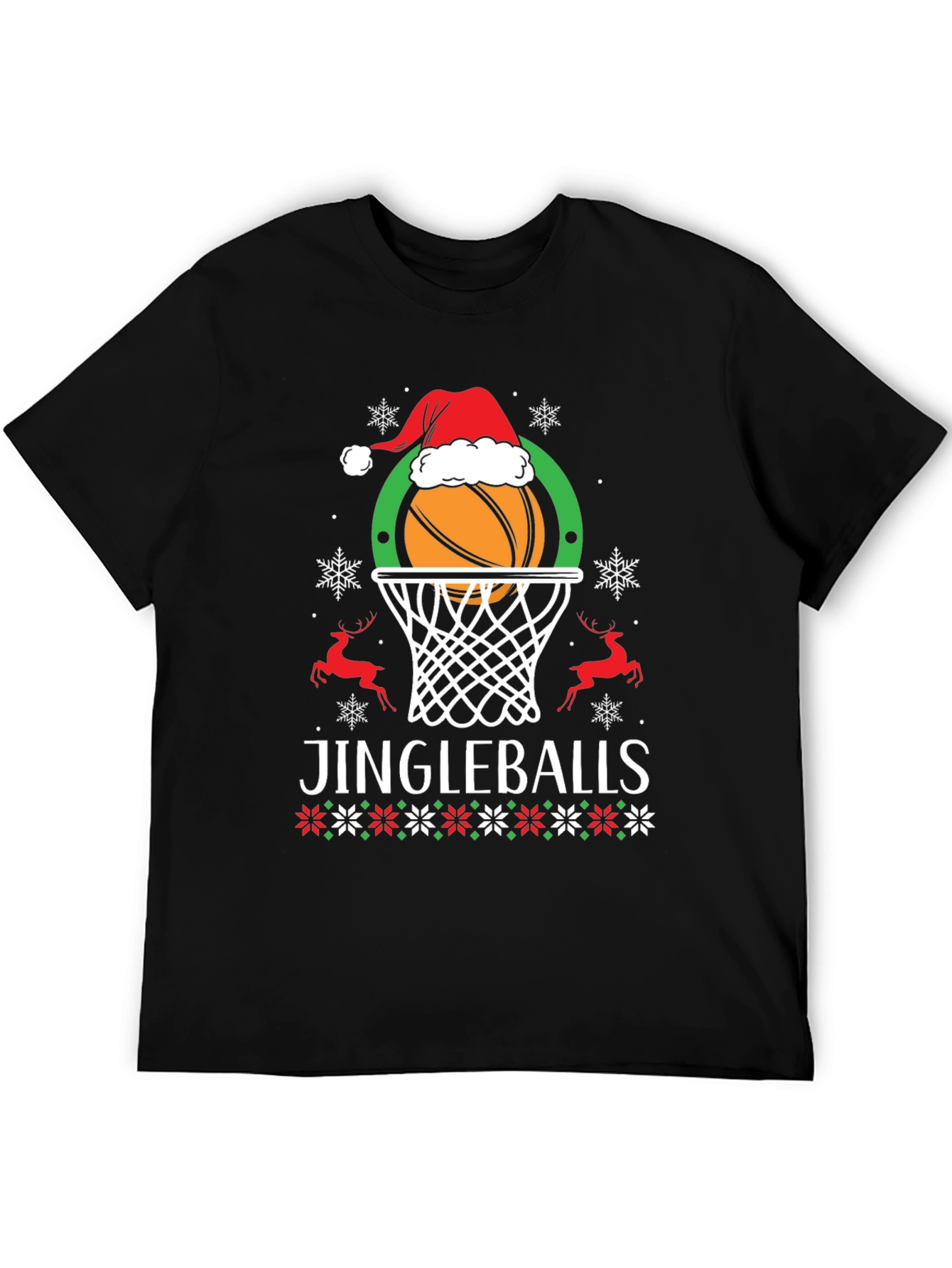 Jingleballs Basketball Christmas Graphic Tee