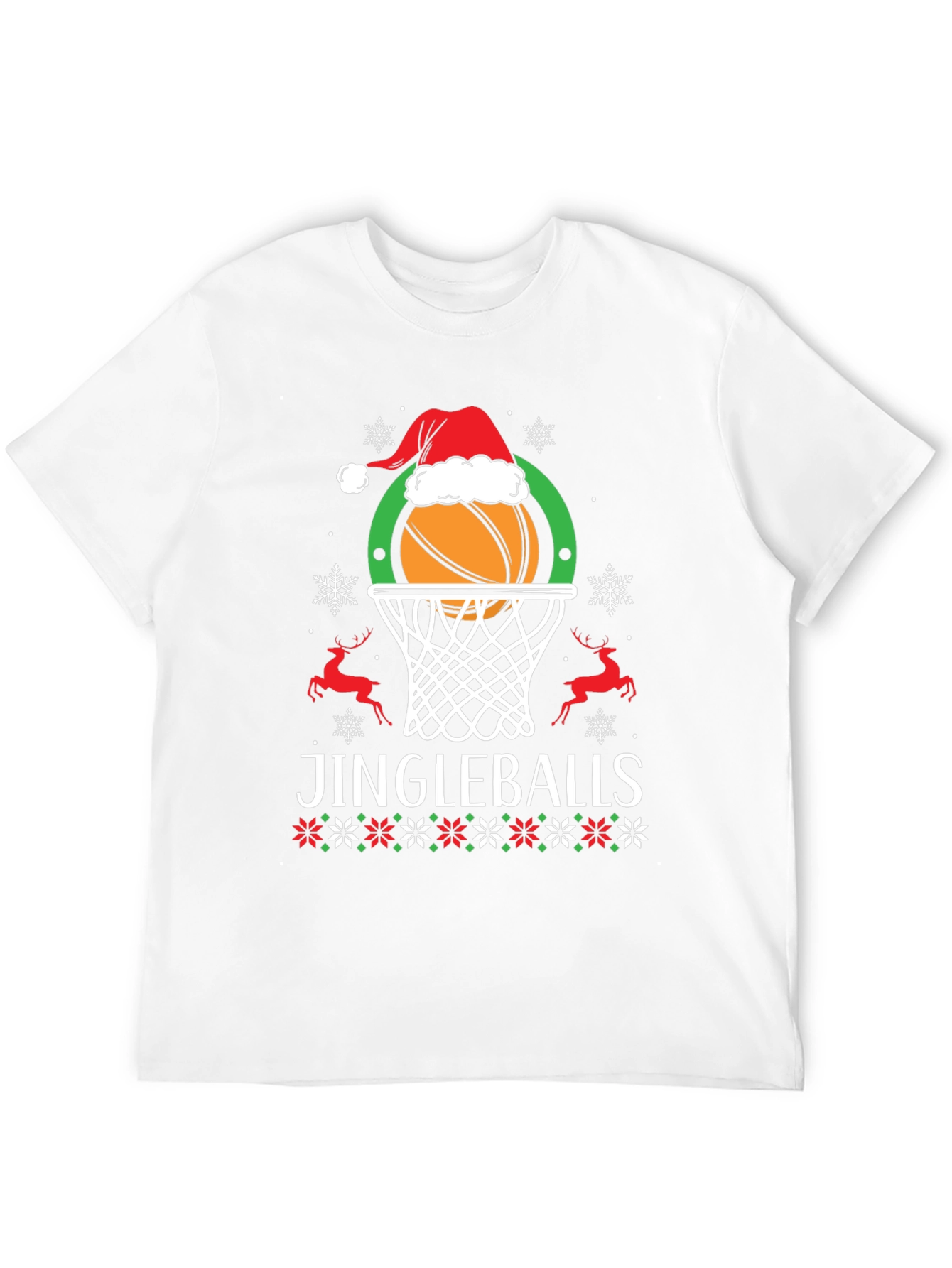 Jingleballs Basketball Christmas Graphic Tee