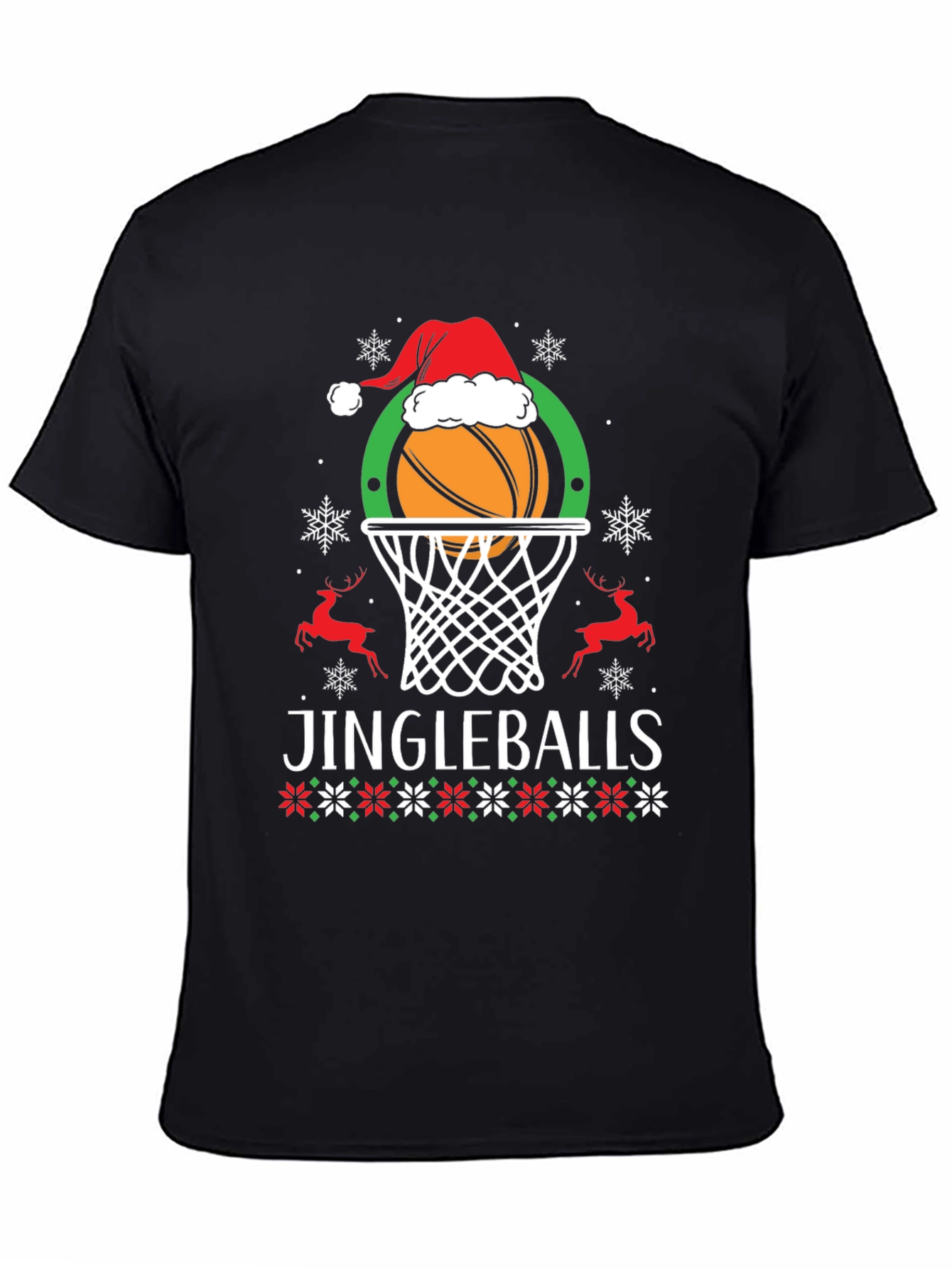 Jingleballs Basketball Christmas Graphic Tee