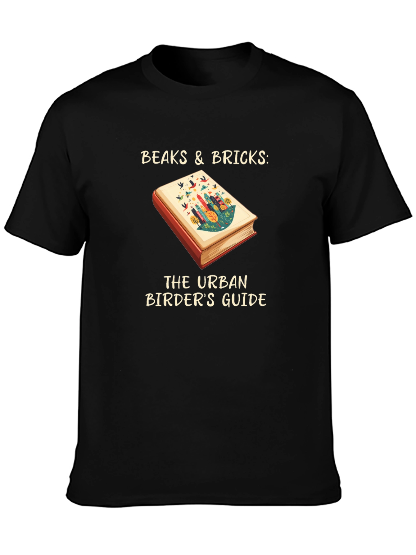 Urban Birders Guide T-Shirt - Beaks & Bricks Design