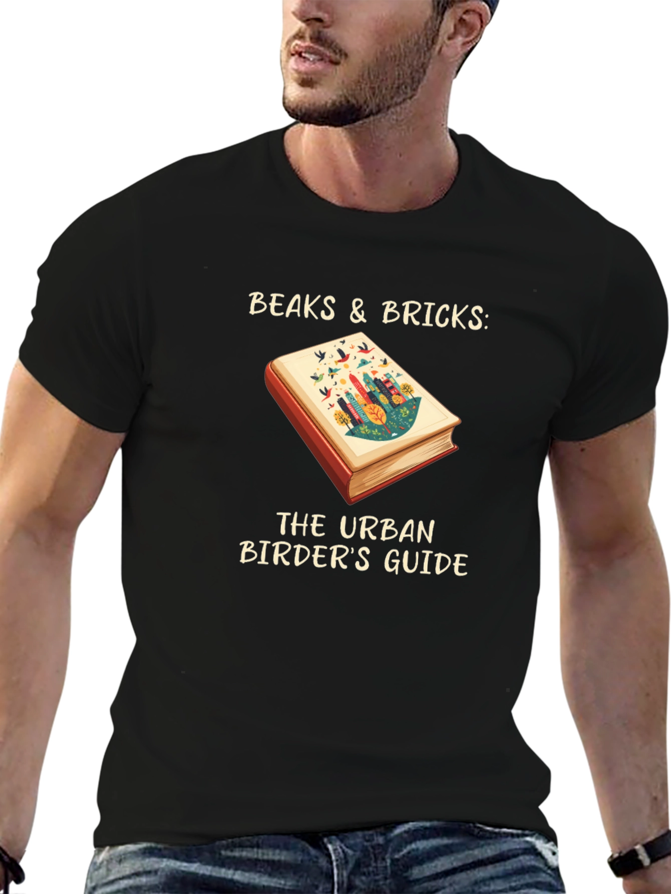 Urban Birders Guide T-Shirt - Beaks & Bricks Design