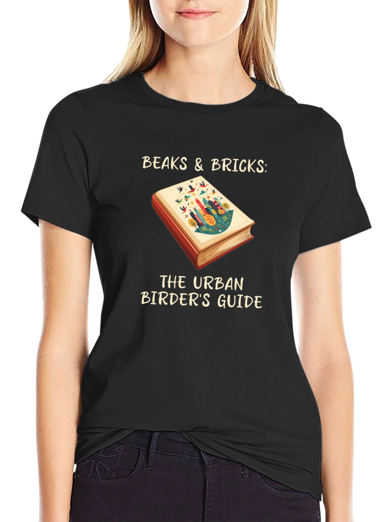 Urban Birders Guide T-Shirt - Beaks & Bricks Design