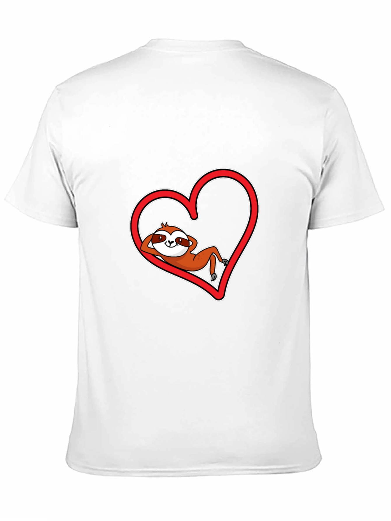 Sloth Heart Graphic Tee - Relaxed Valentines Day