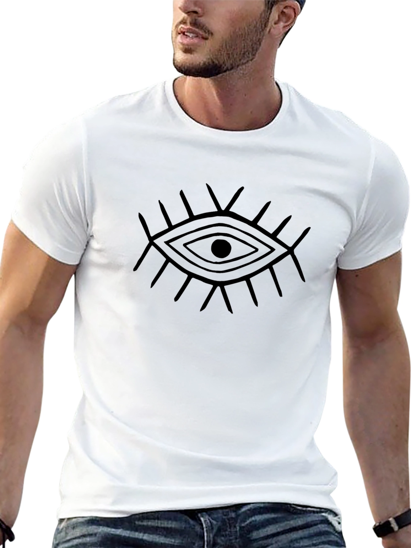 Eye Graphic Black T-Shirt for Men