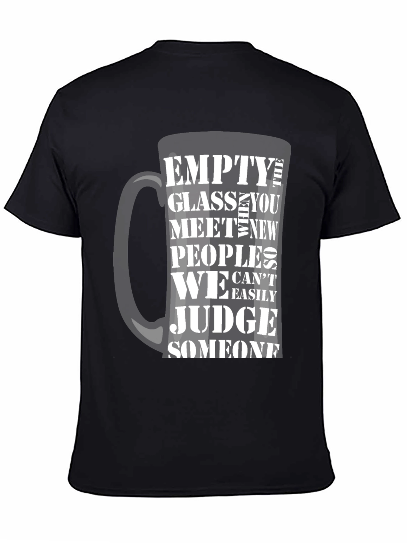 Graphic Tee: Empty Glass Judge People