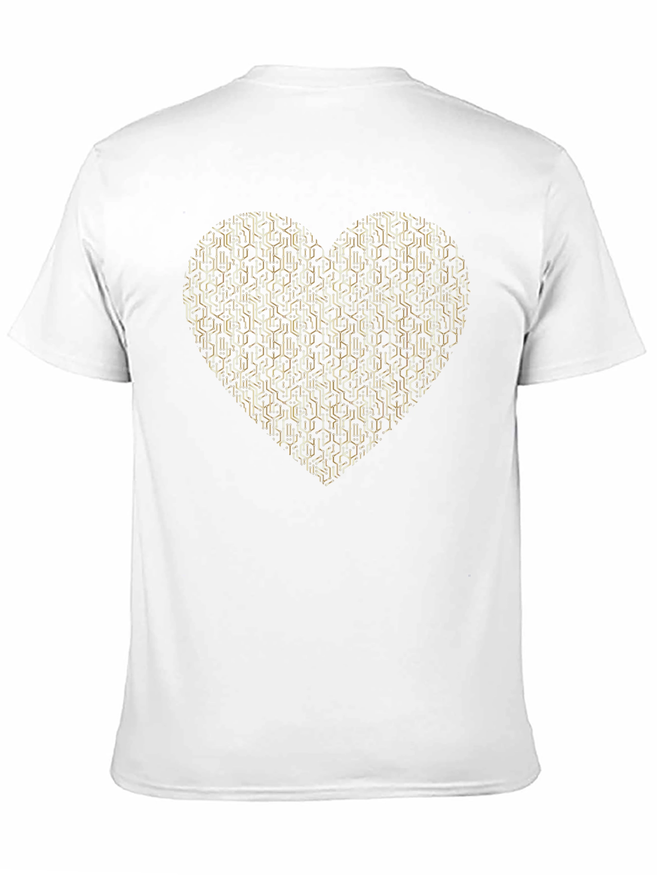 Geometric Heart Graphic Tee - Black