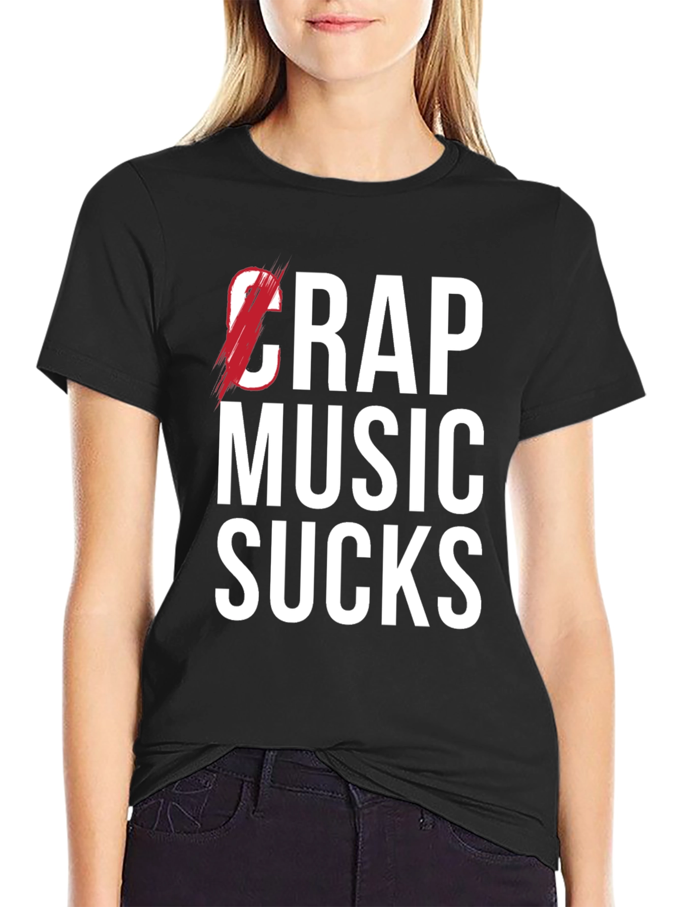 Crap Music Sucks Graphic Tee