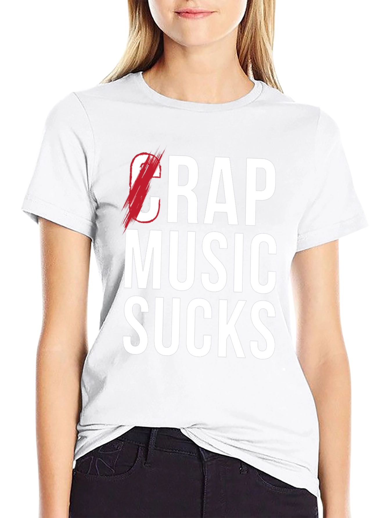 Crap Music Sucks Graphic Tee