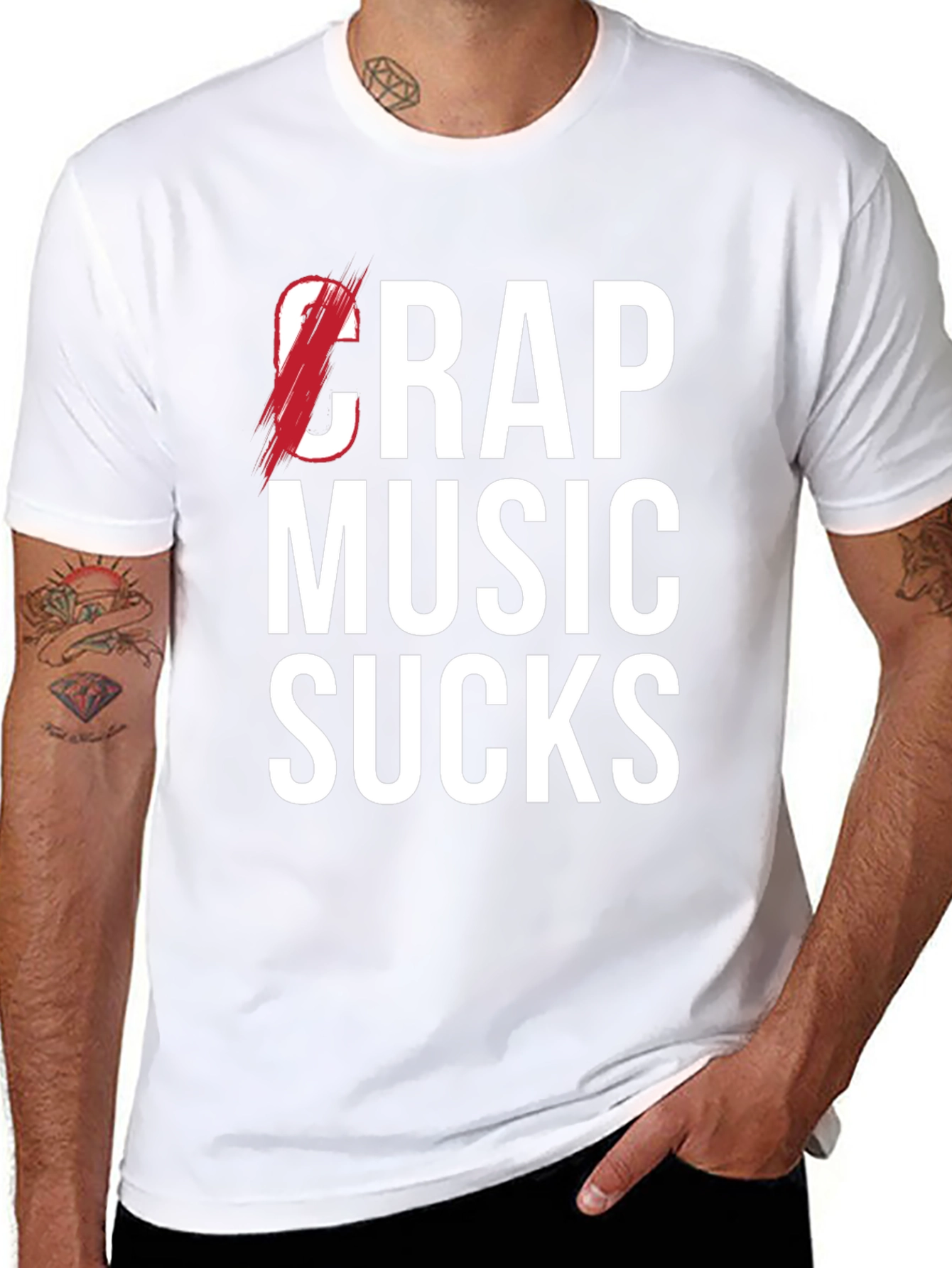 Crap Music Sucks Graphic Tee