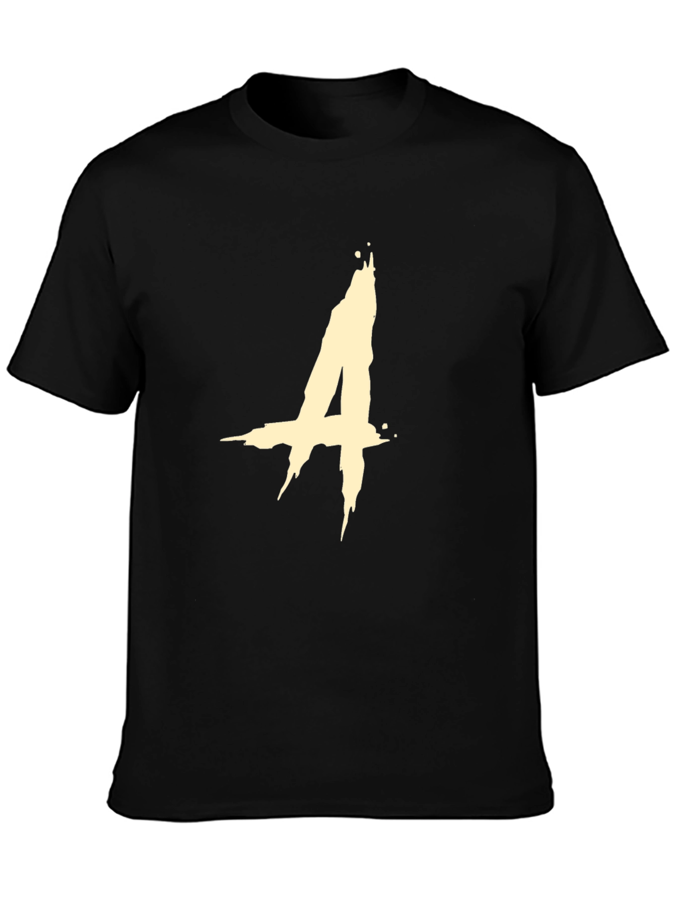 Abstract A Graphic Black T-Shirt