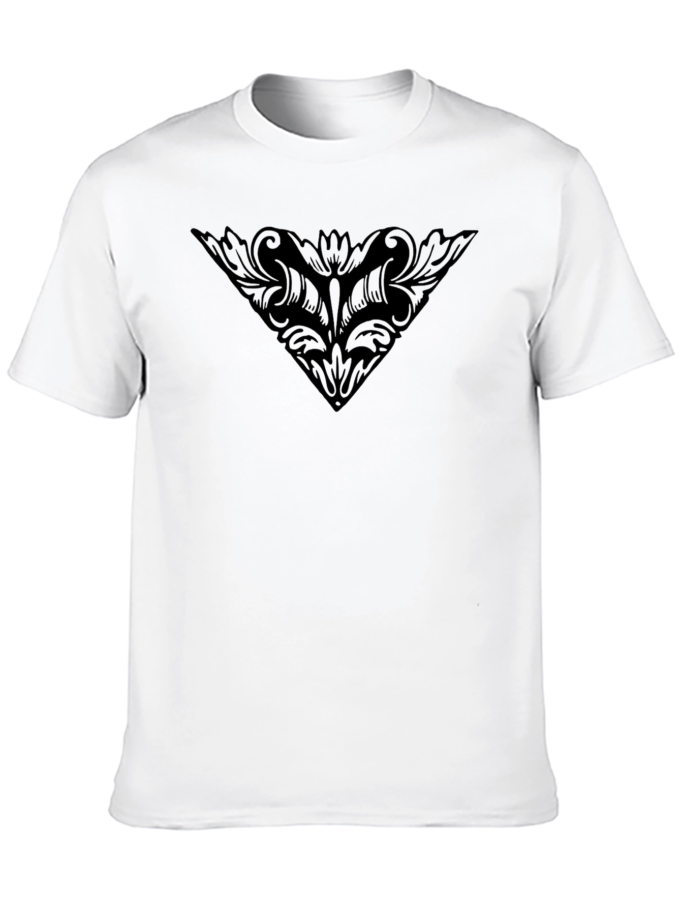 Elegant Black Triangle Graphic Tee for Men