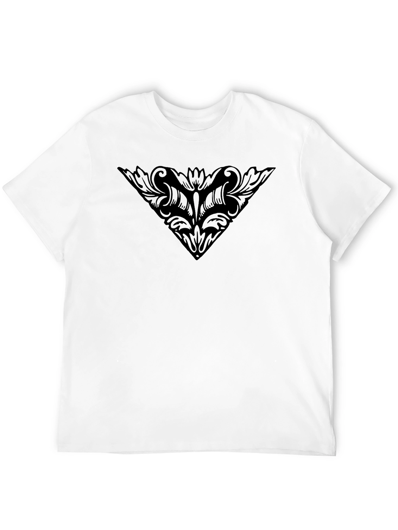 Elegant Black Triangle Graphic Tee for Men