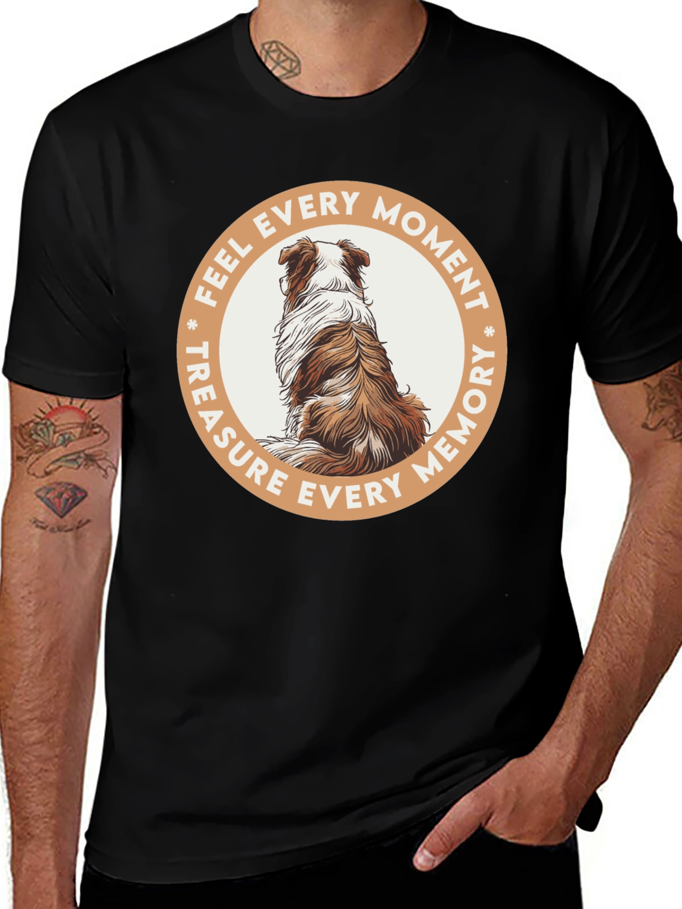 Feel Every Moment Dog Graphic Tee
