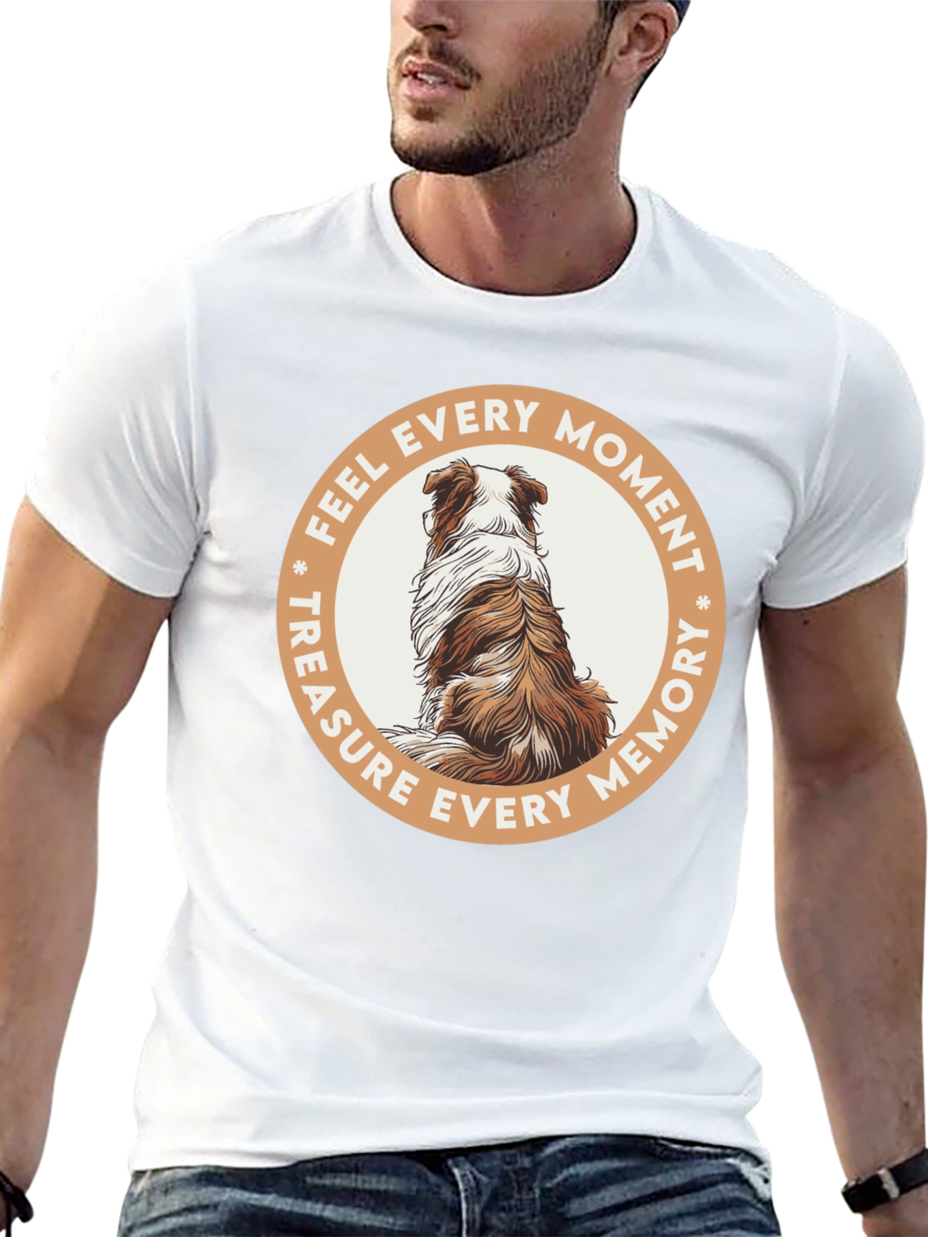 Feel Every Moment Dog Graphic Tee