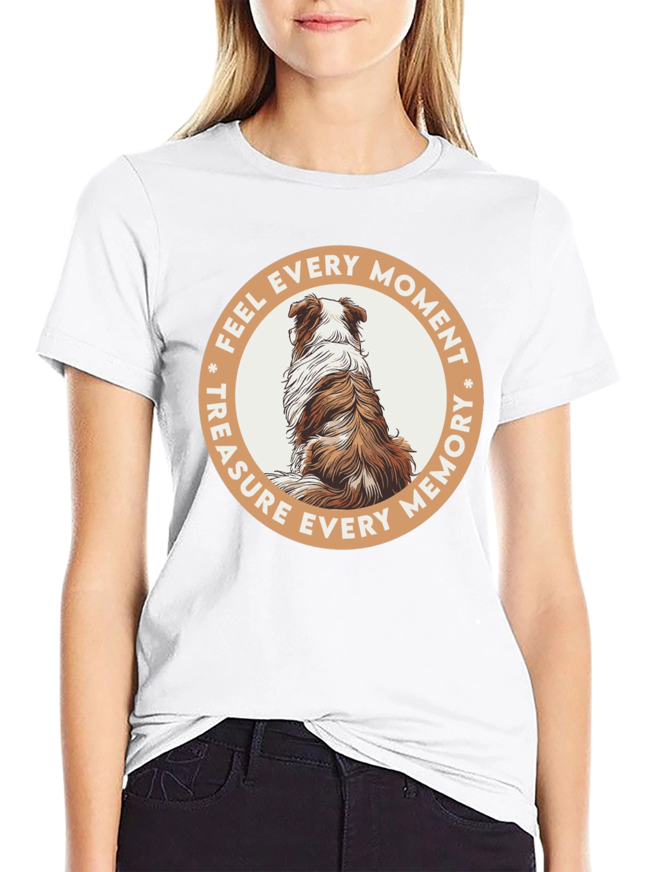 Feel Every Moment Dog Graphic Tee