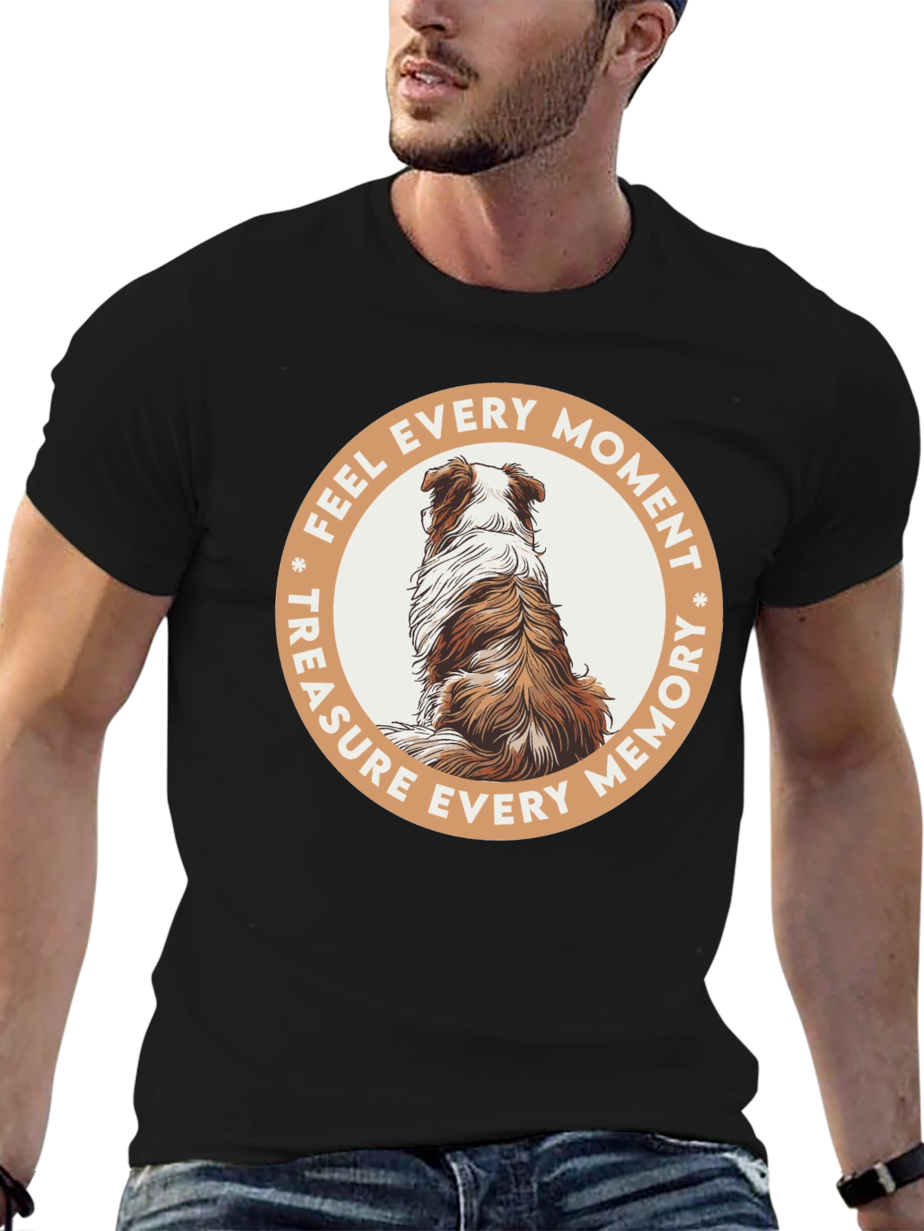 Feel Every Moment Dog Graphic Tee
