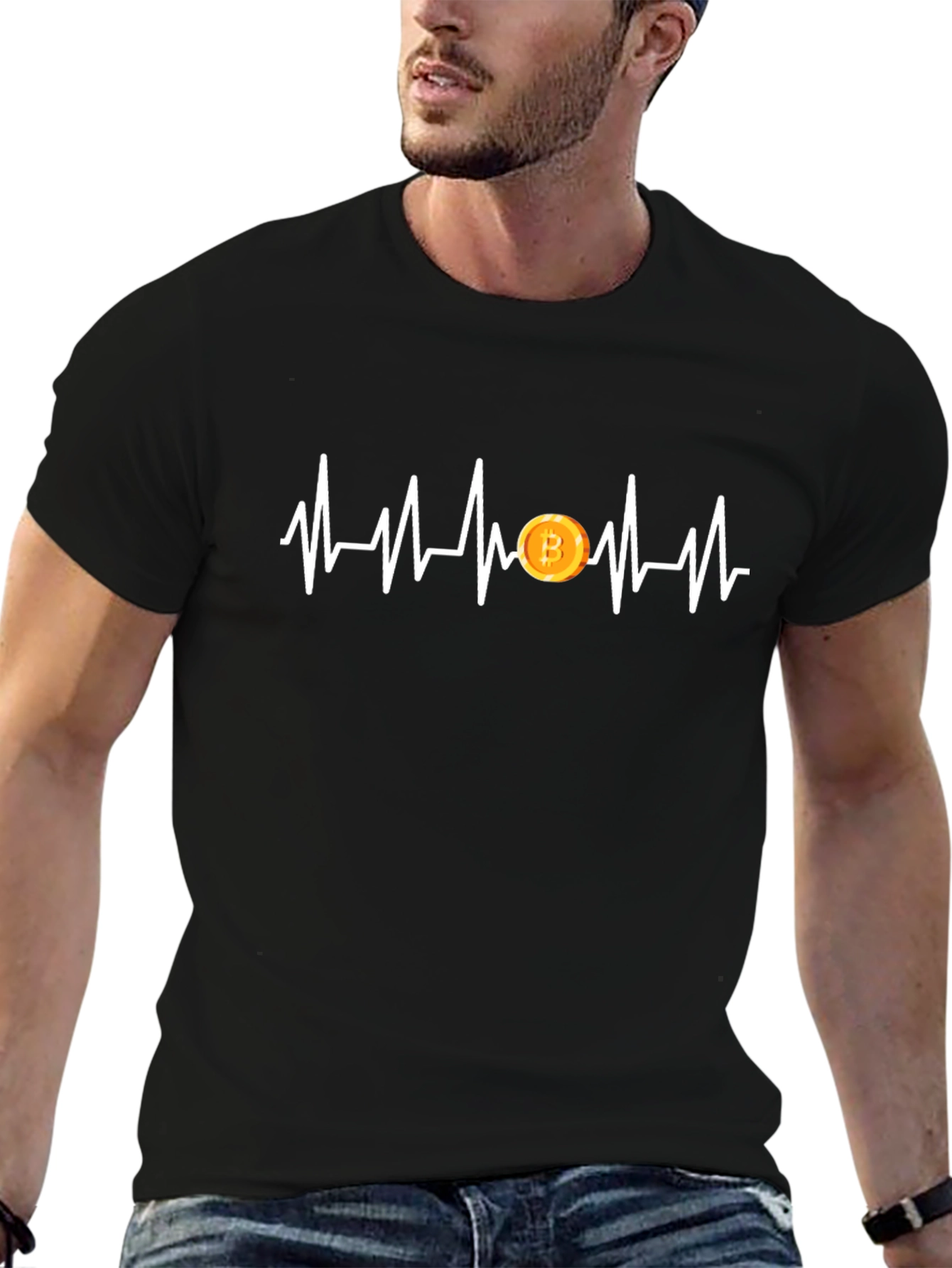 Bitcoin Heartbeat T-Shirt - Crypto Lover Tee