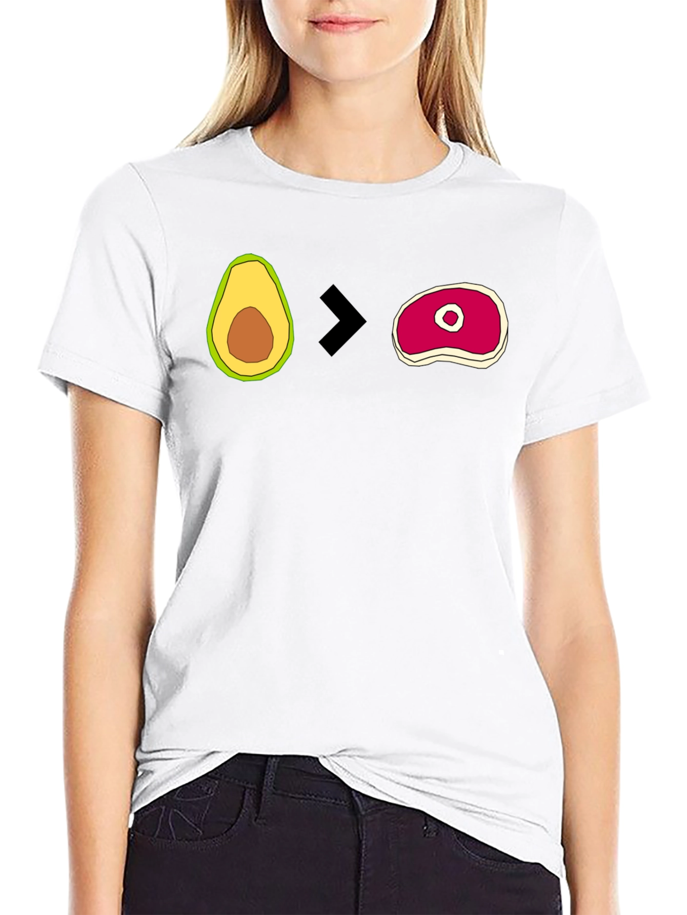 Avocado > Steak Graphic T-Shirt - Mens Black Tee