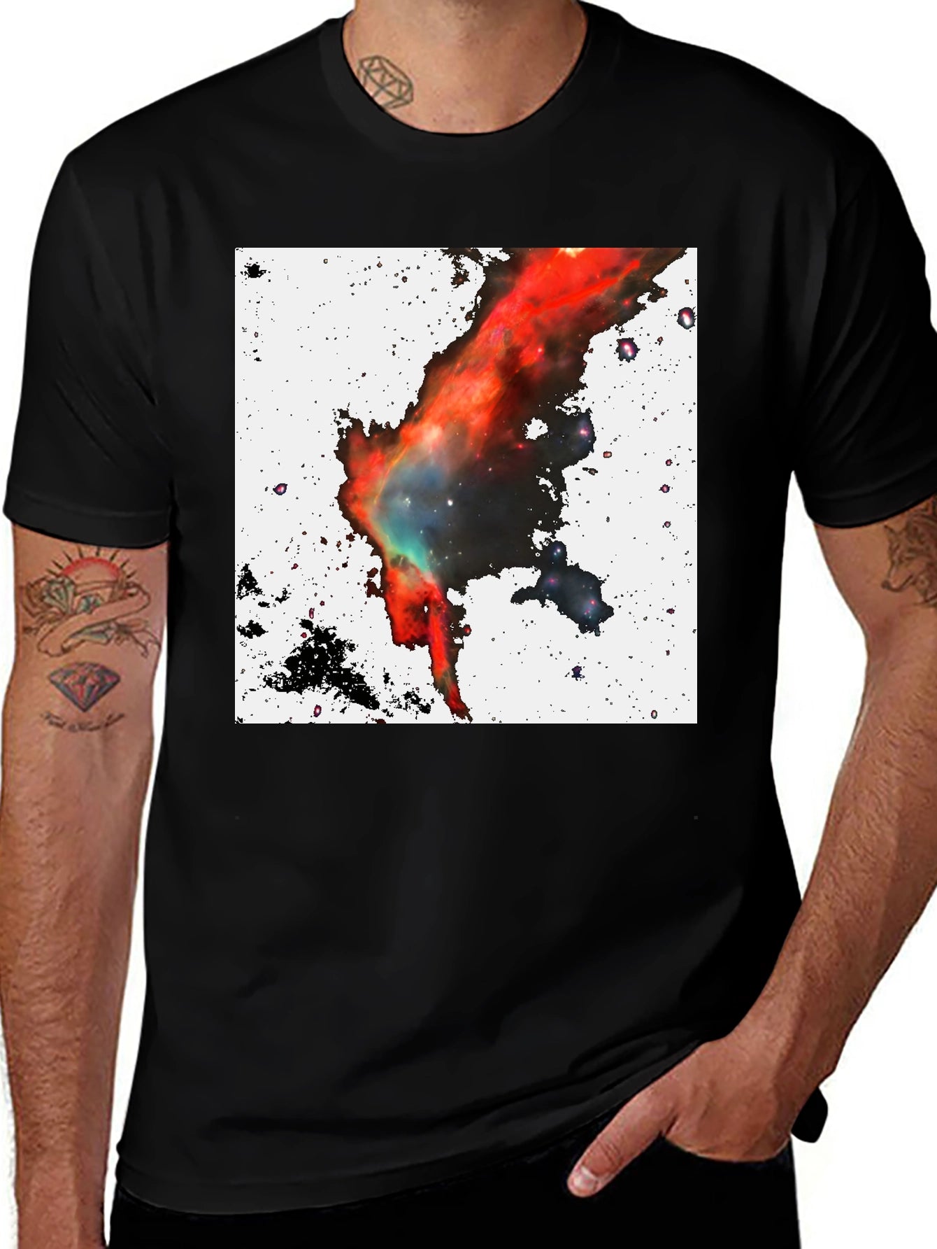 Nebula Graphic Black T-Shirt