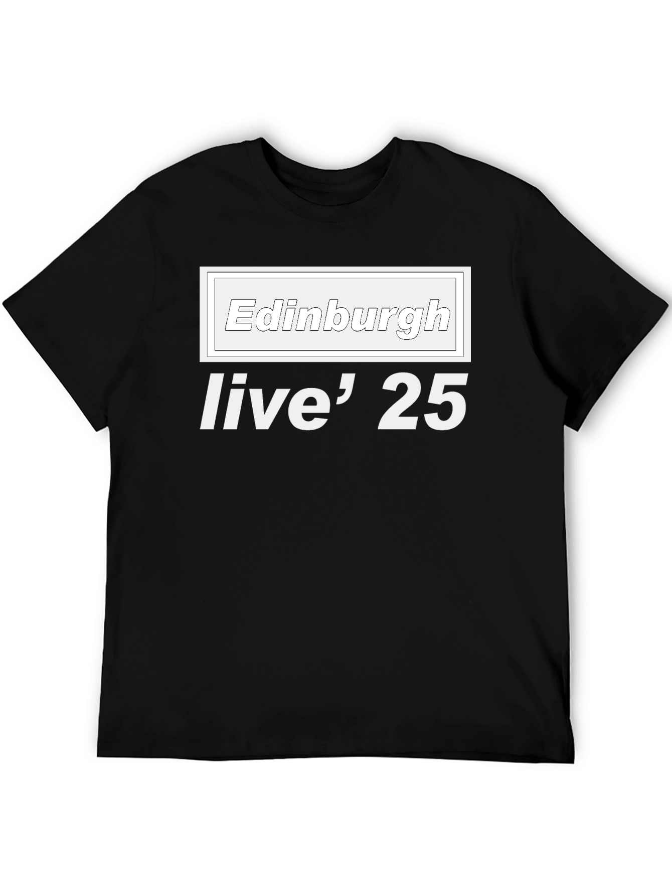 Edinburgh Live 25 Black T-Shirt