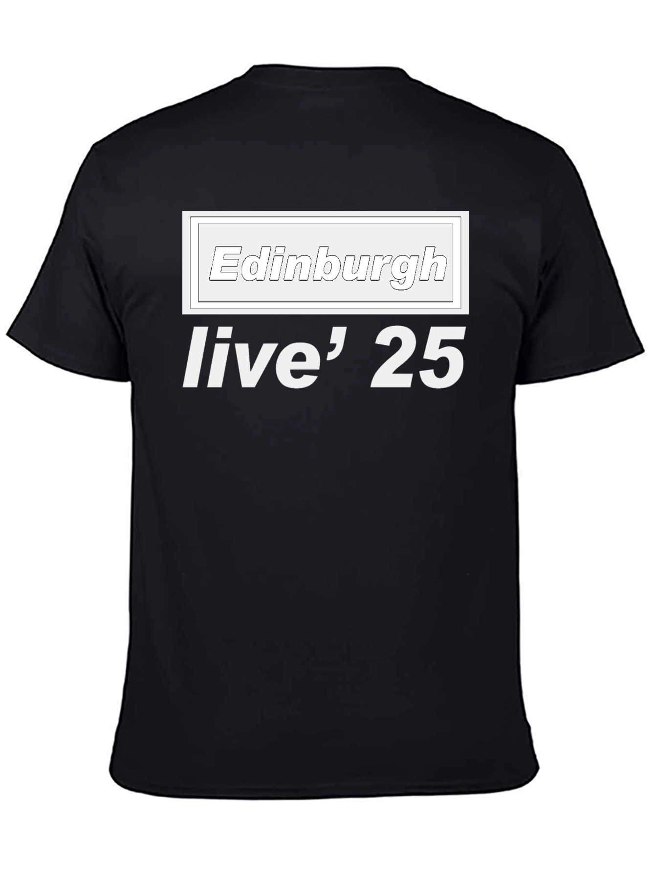 Edinburgh Live 25 Black T-Shirt