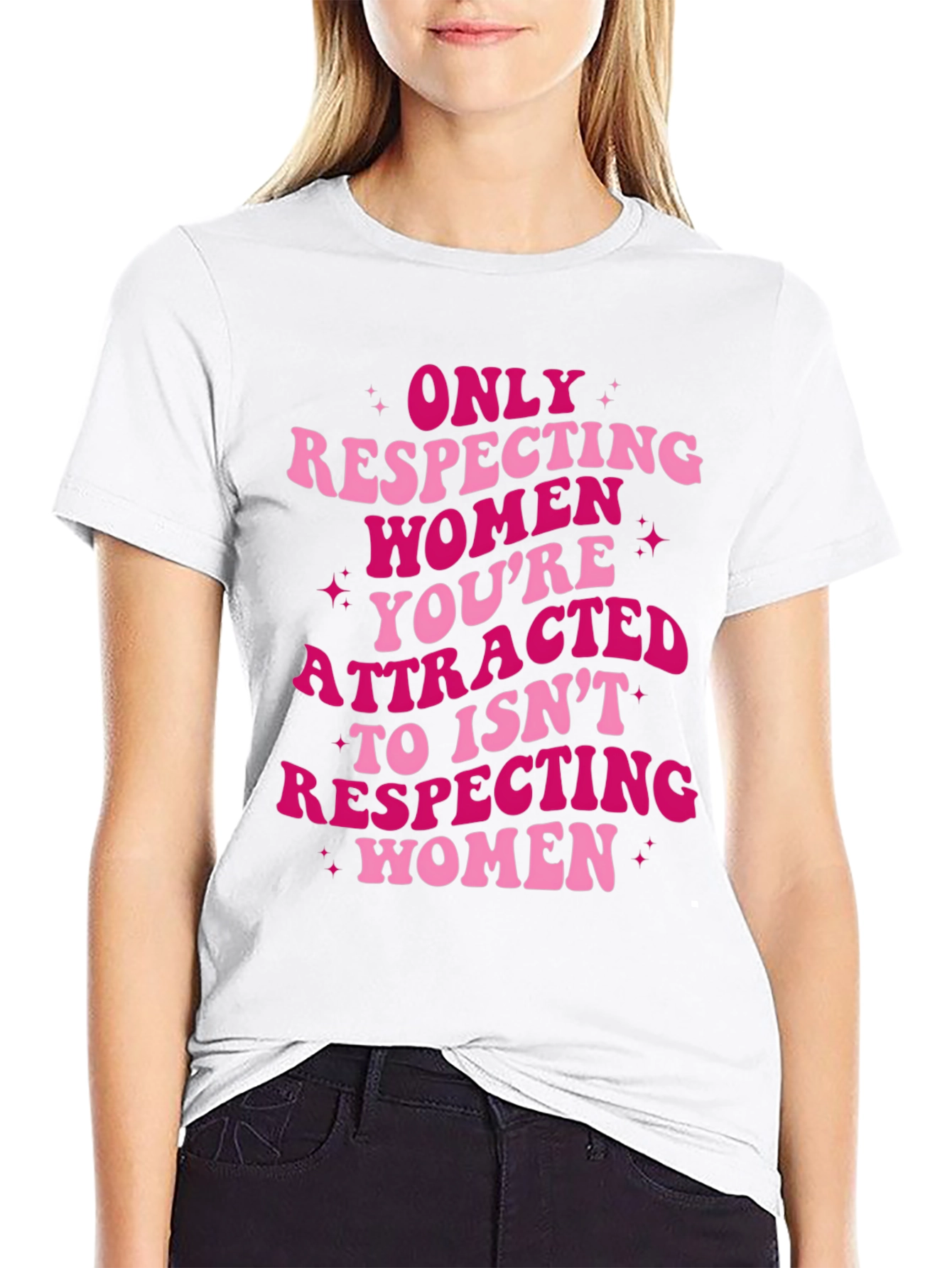 Respect Women Graphic Tee - Black