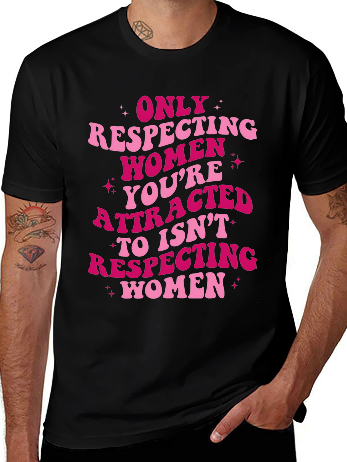 Respect Women Graphic Tee - Black