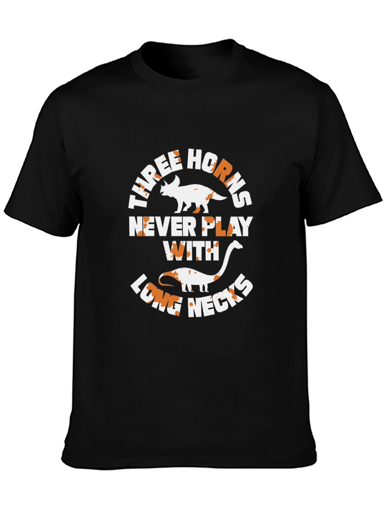 Dinosaur T-Shirt: Three Horns Long Necks Tee