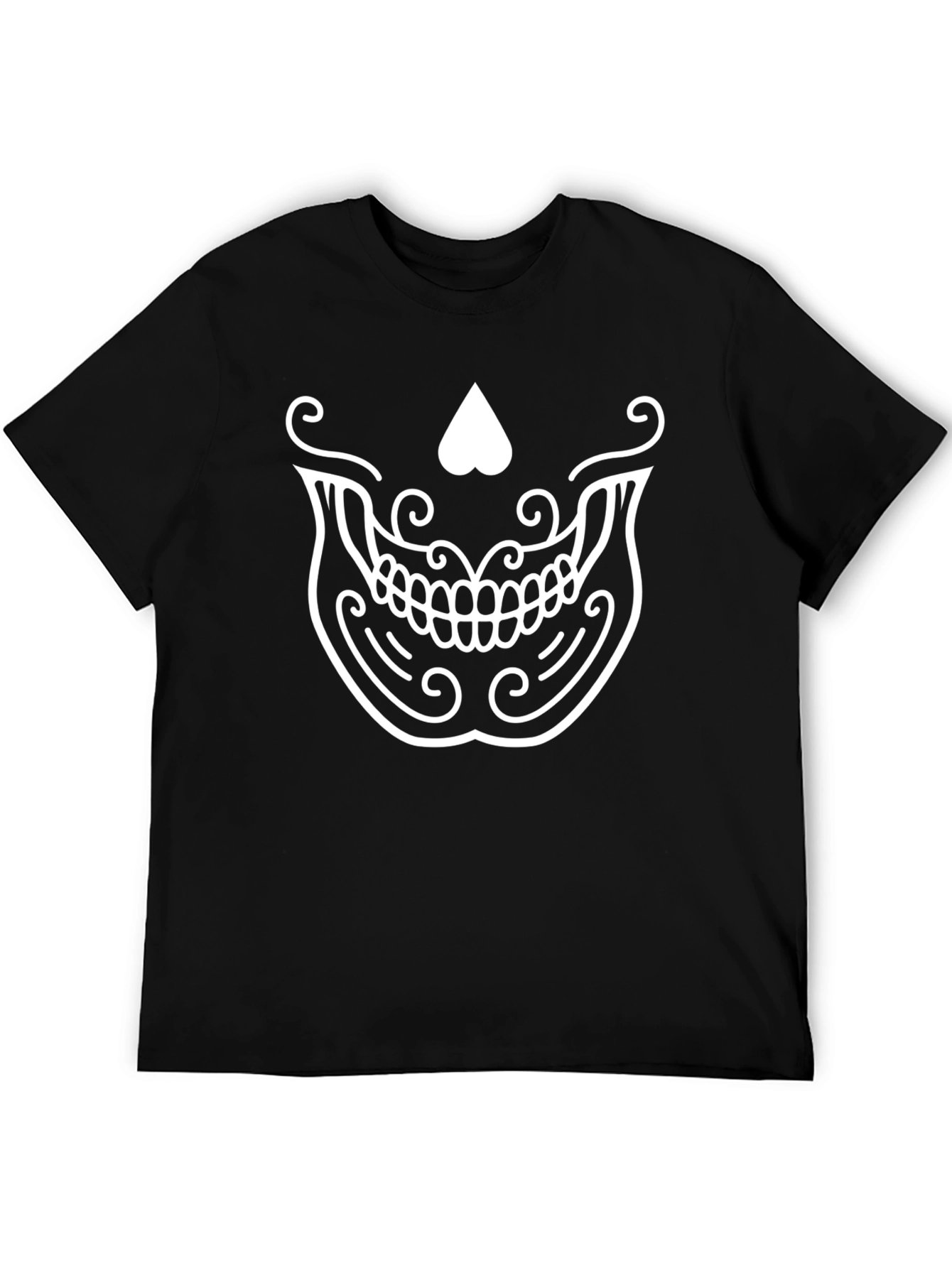 Sugar Skull Graphic Tee - Black Cotton T-Shirt