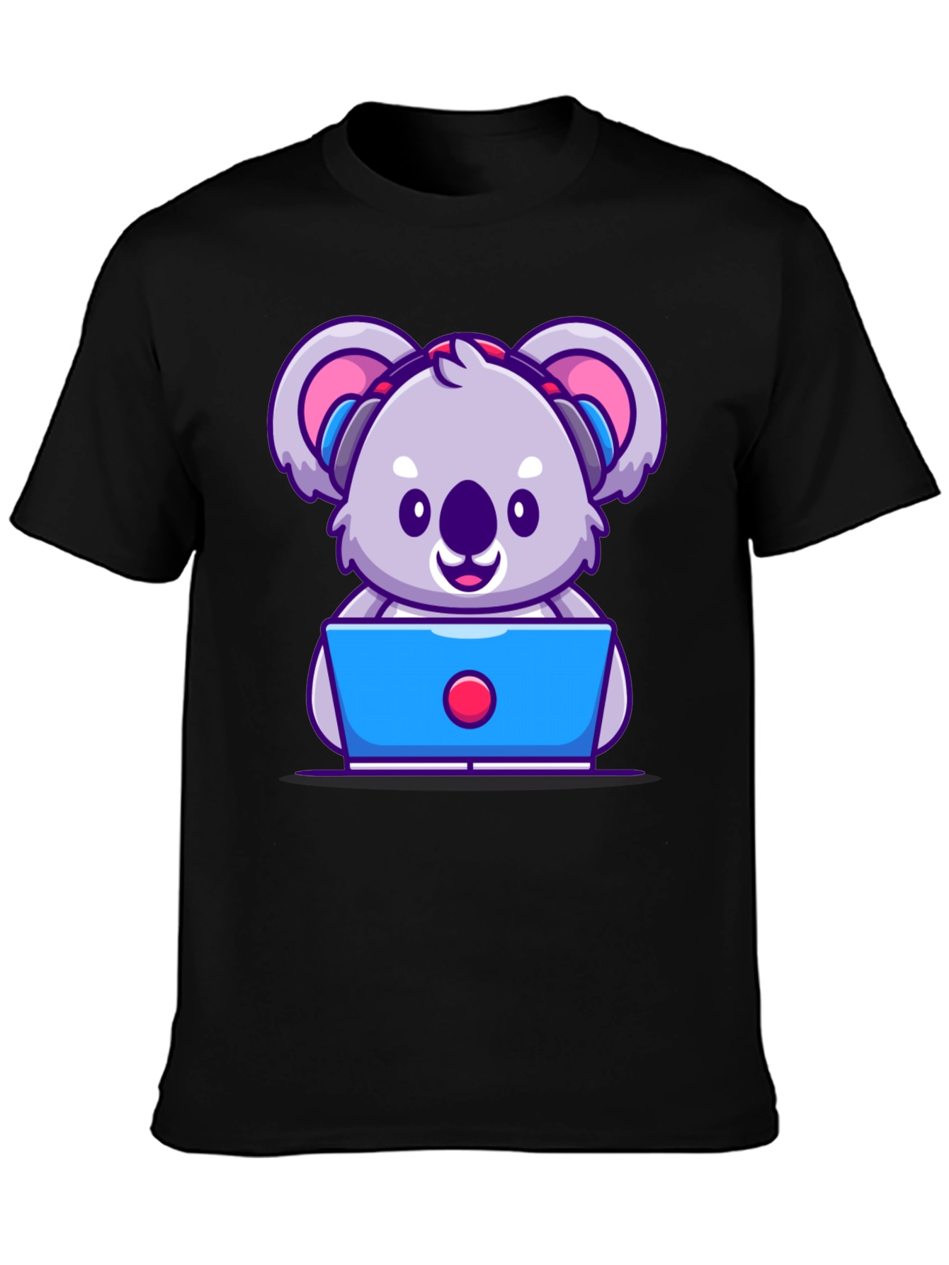 Cute Koala Programmer Graphic T-Shirt