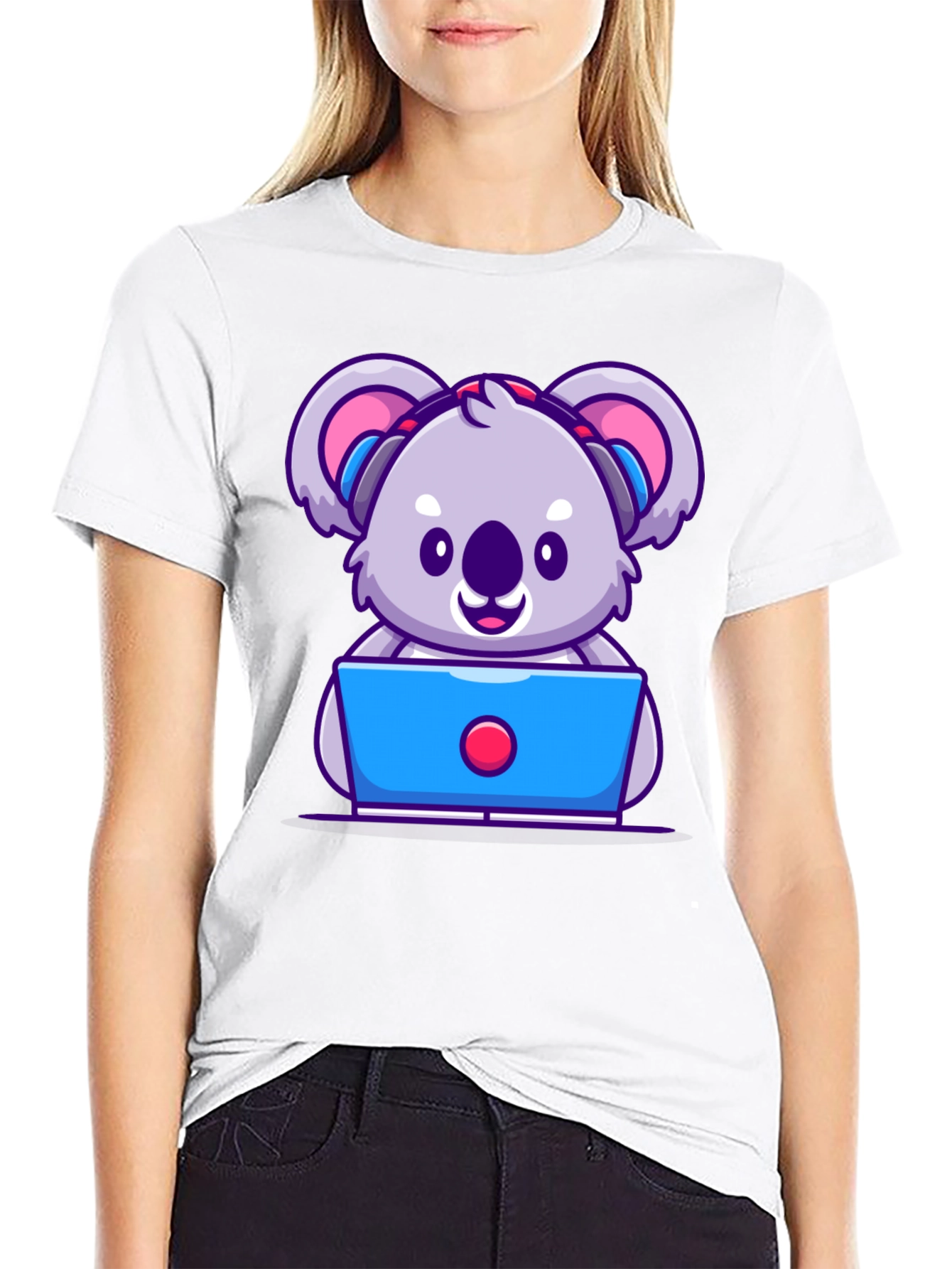 Cute Koala Programmer Graphic T-Shirt