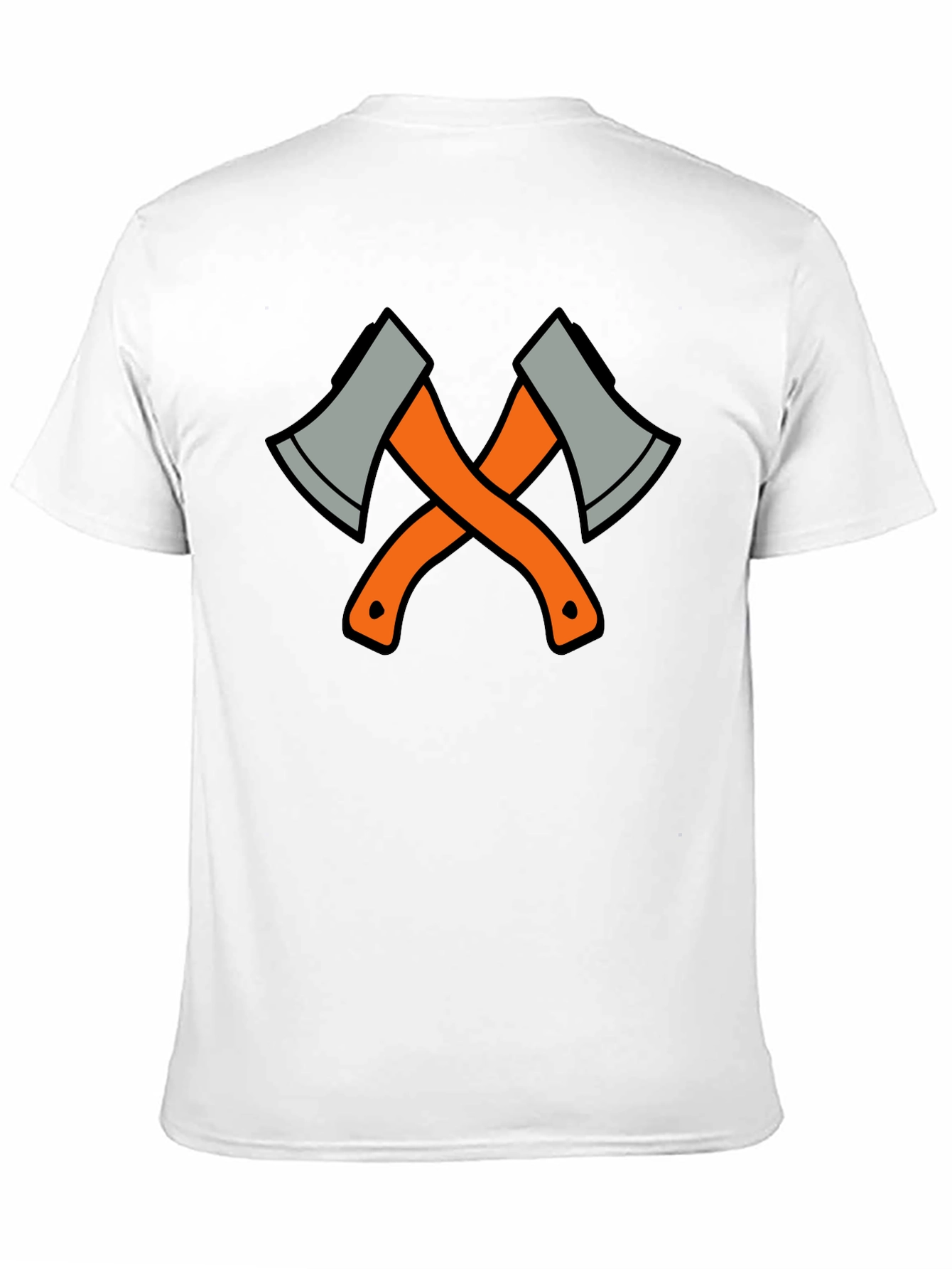 Crossed Axes Graphic Tee - Black Cotton T-Shirt