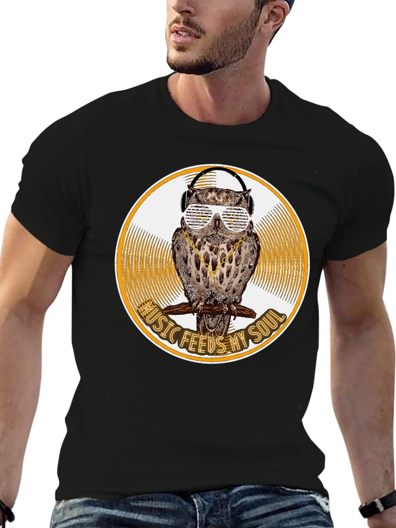 Music Feeds My Soul Owl Graphic Tee