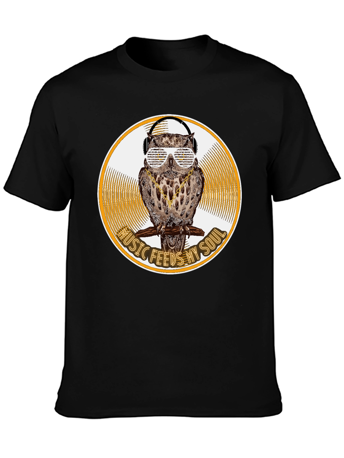 Music Feeds My Soul Owl Graphic Tee