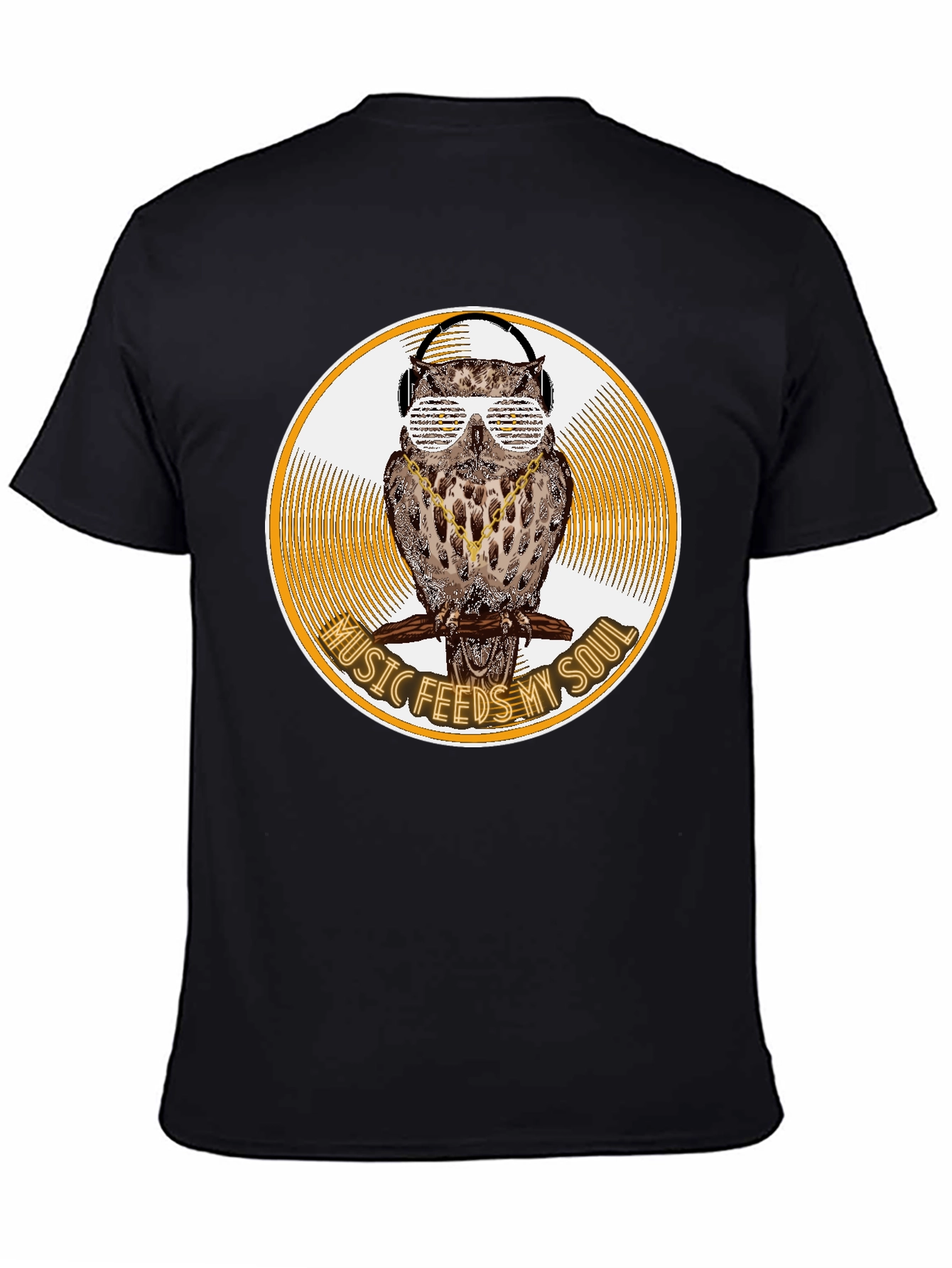 Music Feeds My Soul Owl Graphic Tee