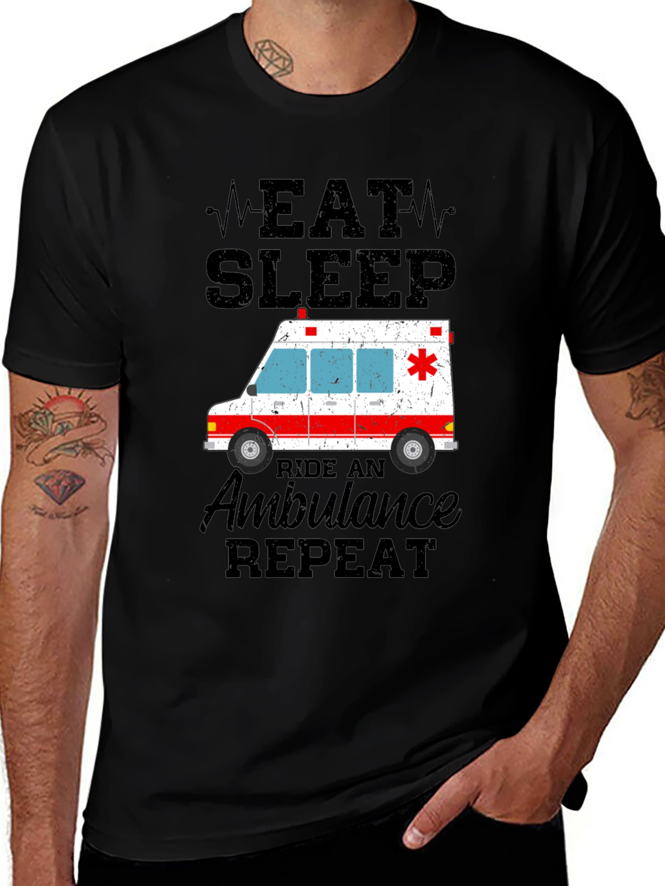 Eat Sleep Ride Ambulance Repeat T-Shirt