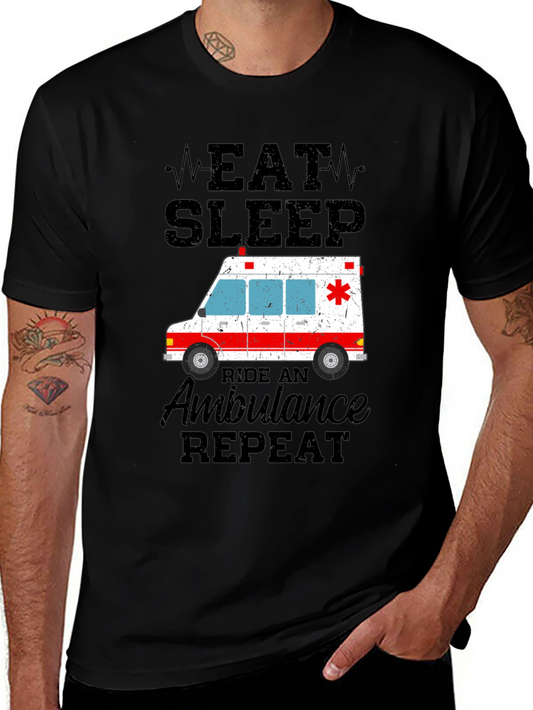 Eat Sleep Ride Ambulance Repeat T-Shirt
