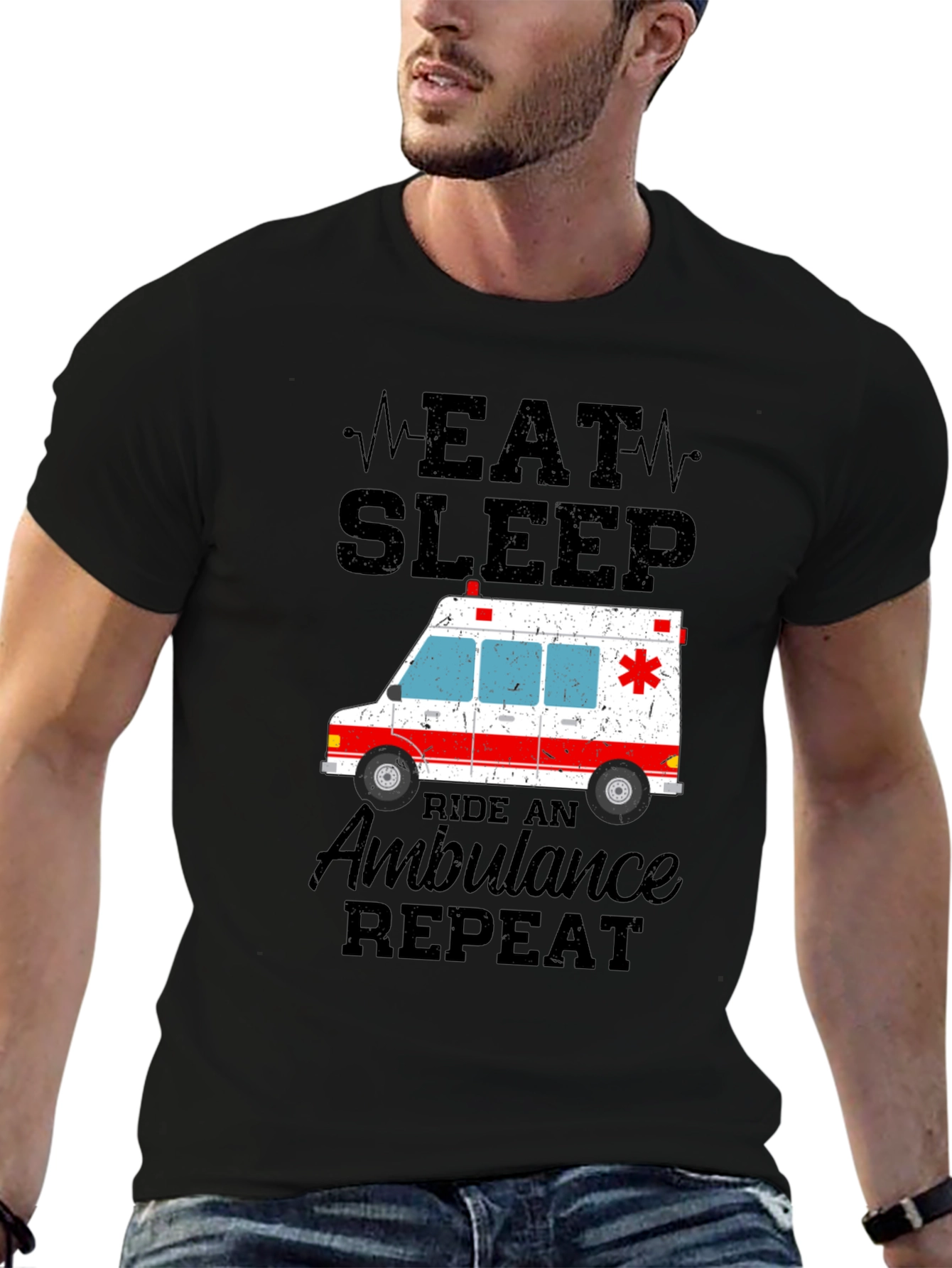 Eat Sleep Ride Ambulance Repeat T-Shirt