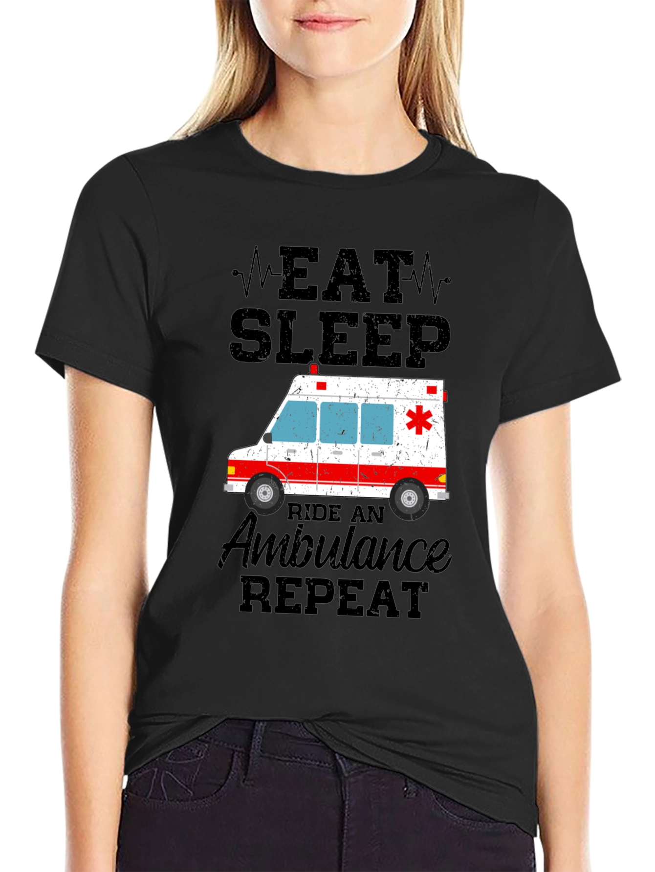 Eat Sleep Ride Ambulance Repeat T-Shirt