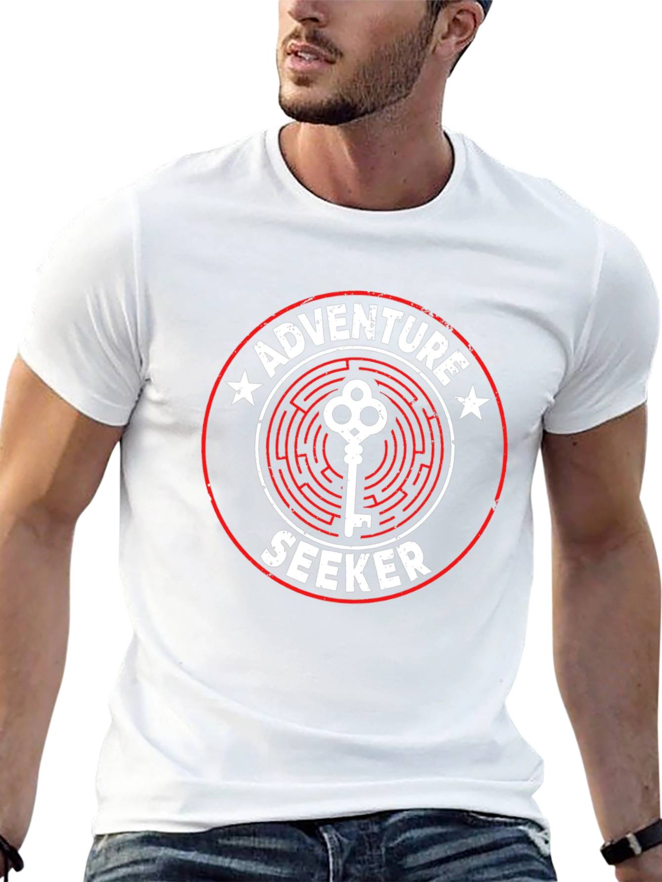 Adventure Seeker Graphic Tee - Maze Key Design
