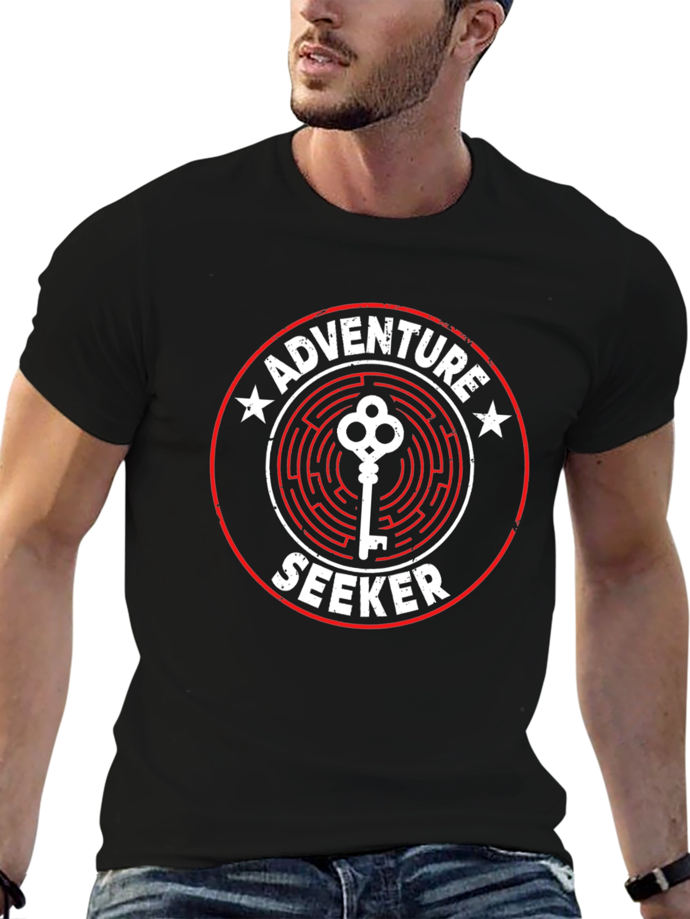 Adventure Seeker Graphic Tee - Maze Key Design