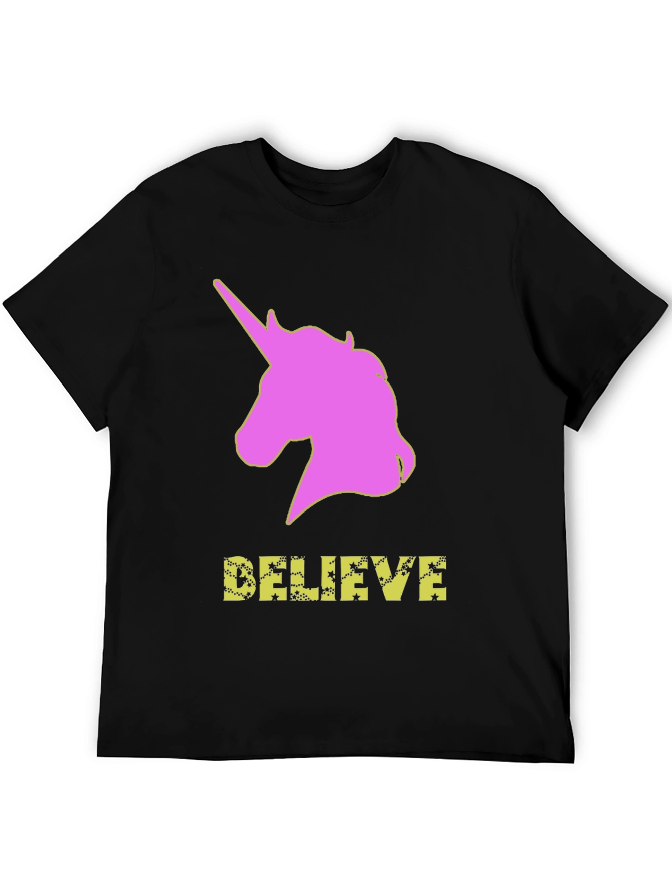Unicorn Believe Graphic Tee - Black
