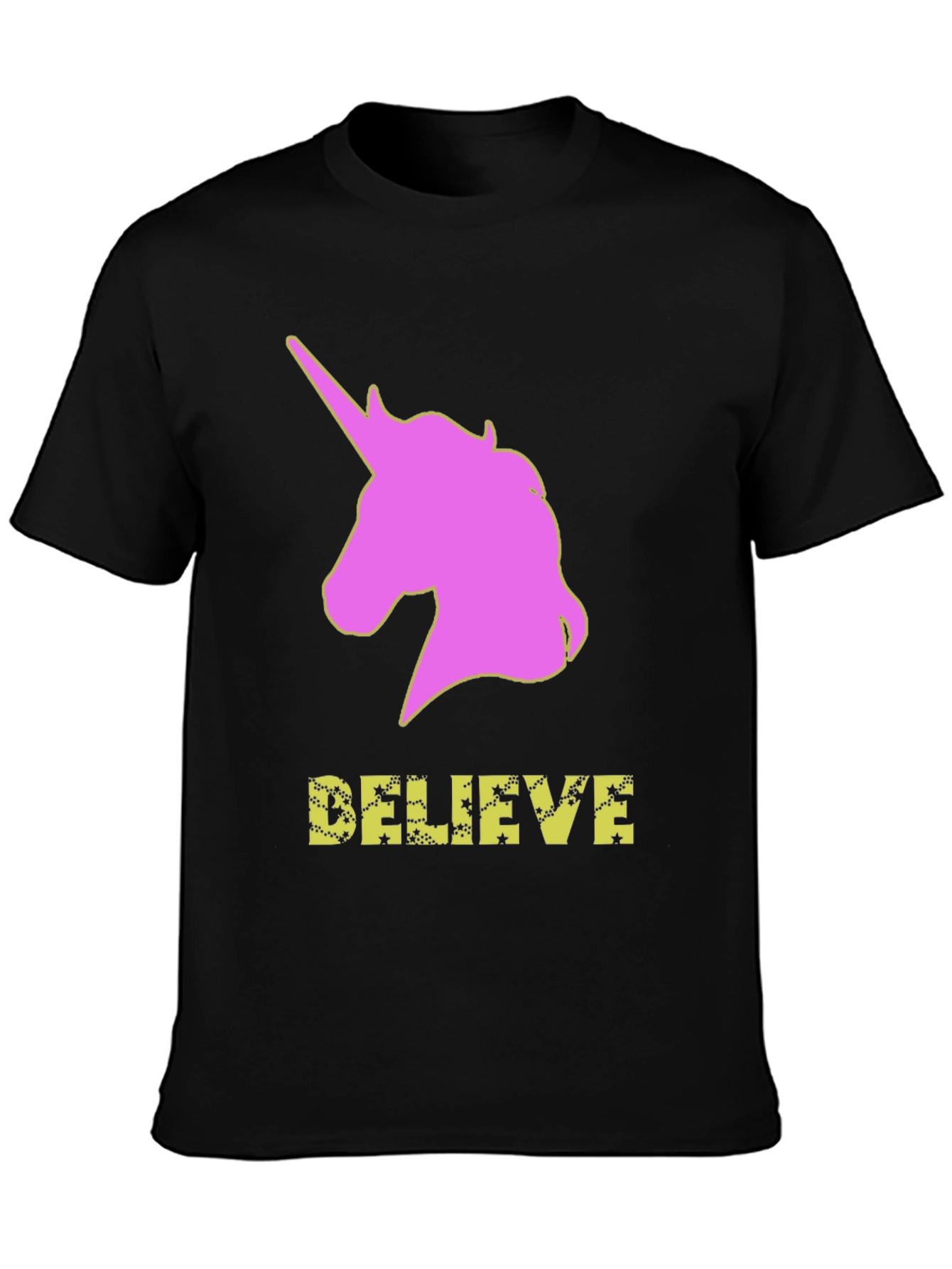 Unicorn Believe Graphic Tee - Black