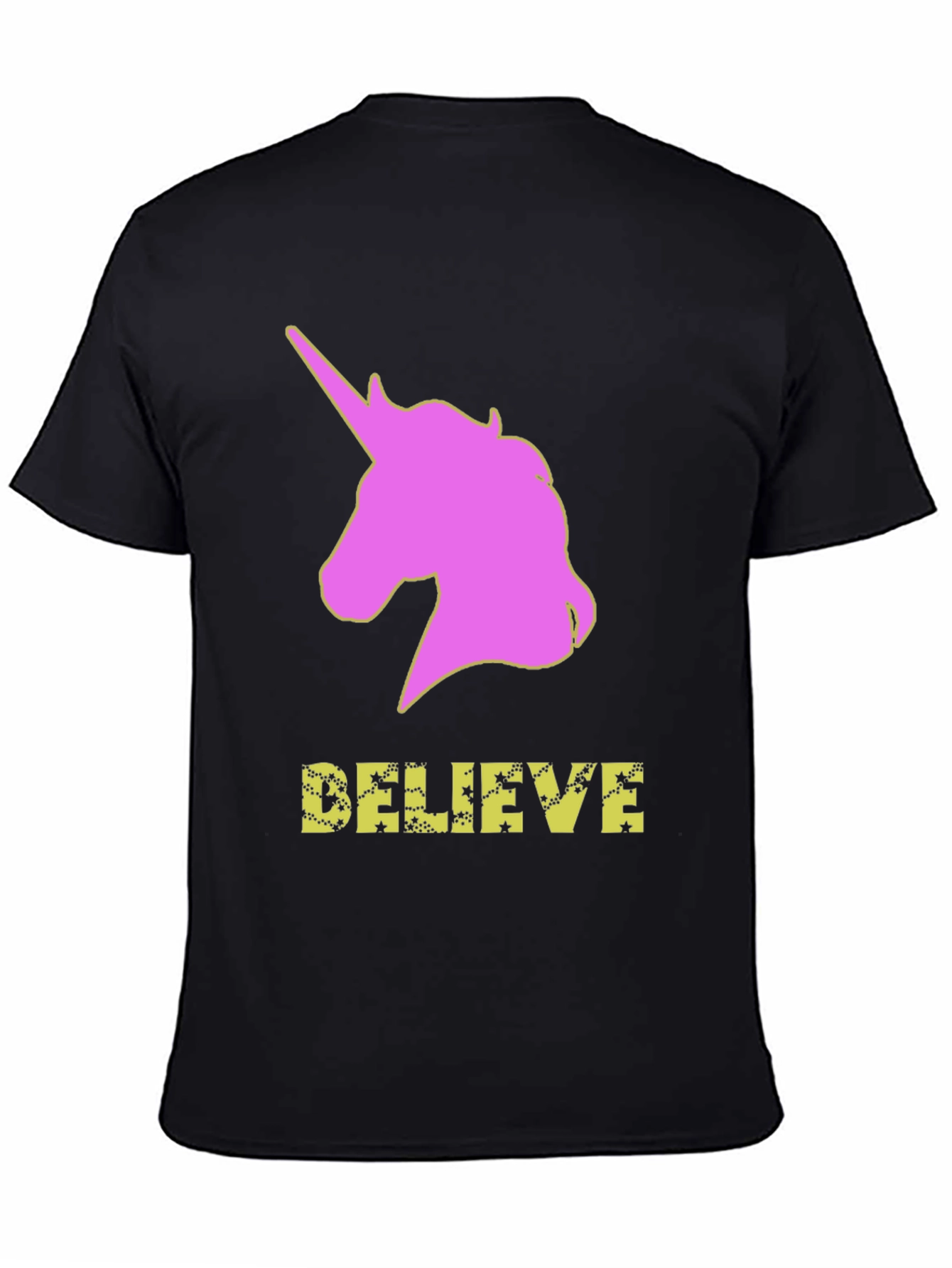 Unicorn Believe Graphic Tee - Black